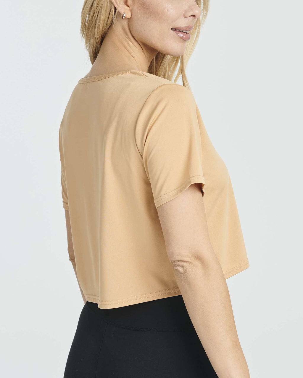 5 Pack: Women's Dry-Fit Short Sleeve V-Neck Crop Top