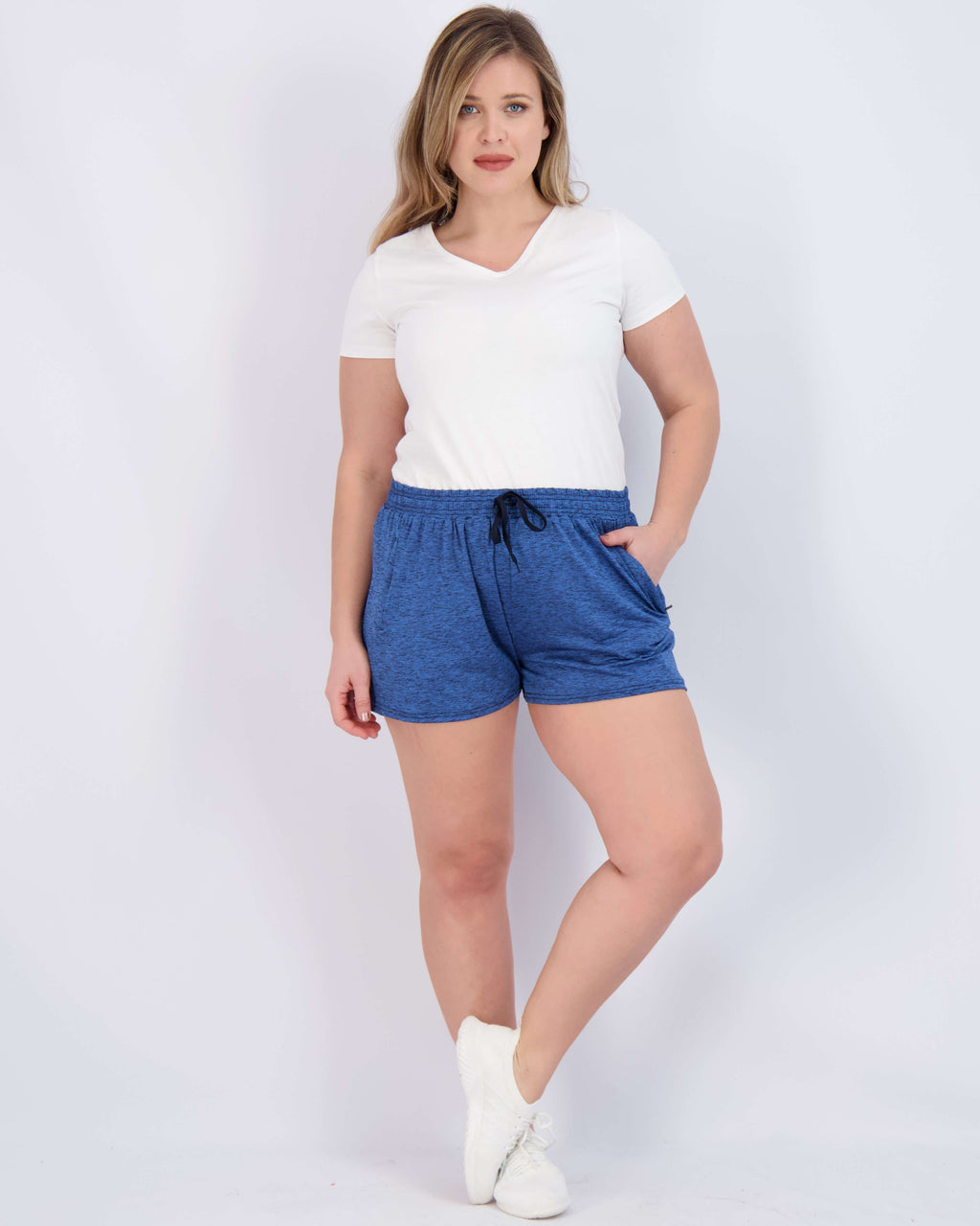 4 Pack: Womens Active Dry-Fit Shorts with Zipper Pockets