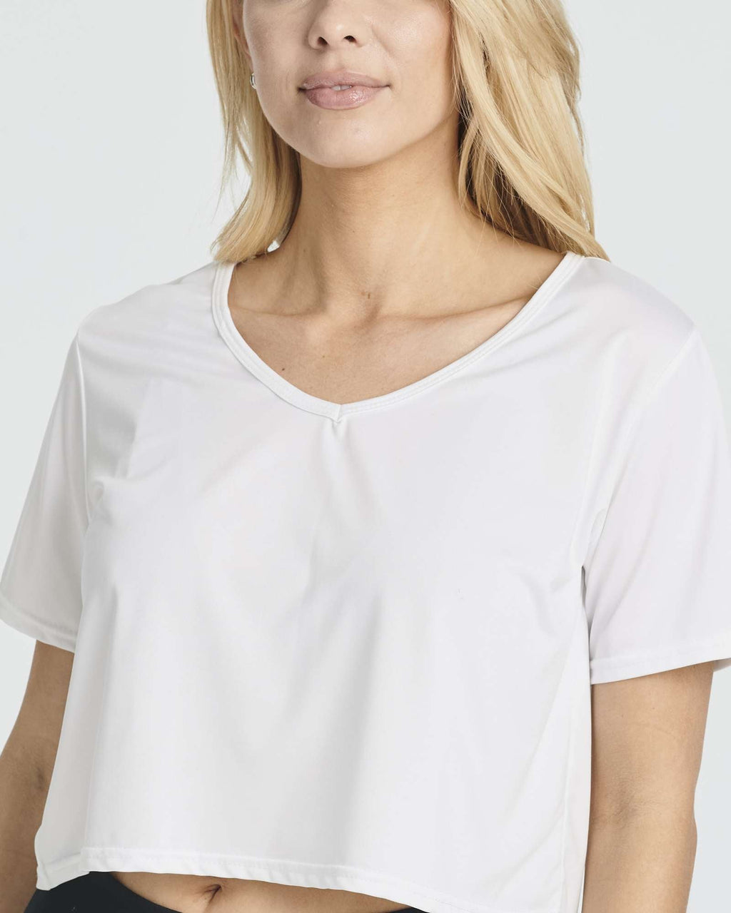 5 Pack: Women's Dry-Fit Short Sleeve V-Neck Crop Top