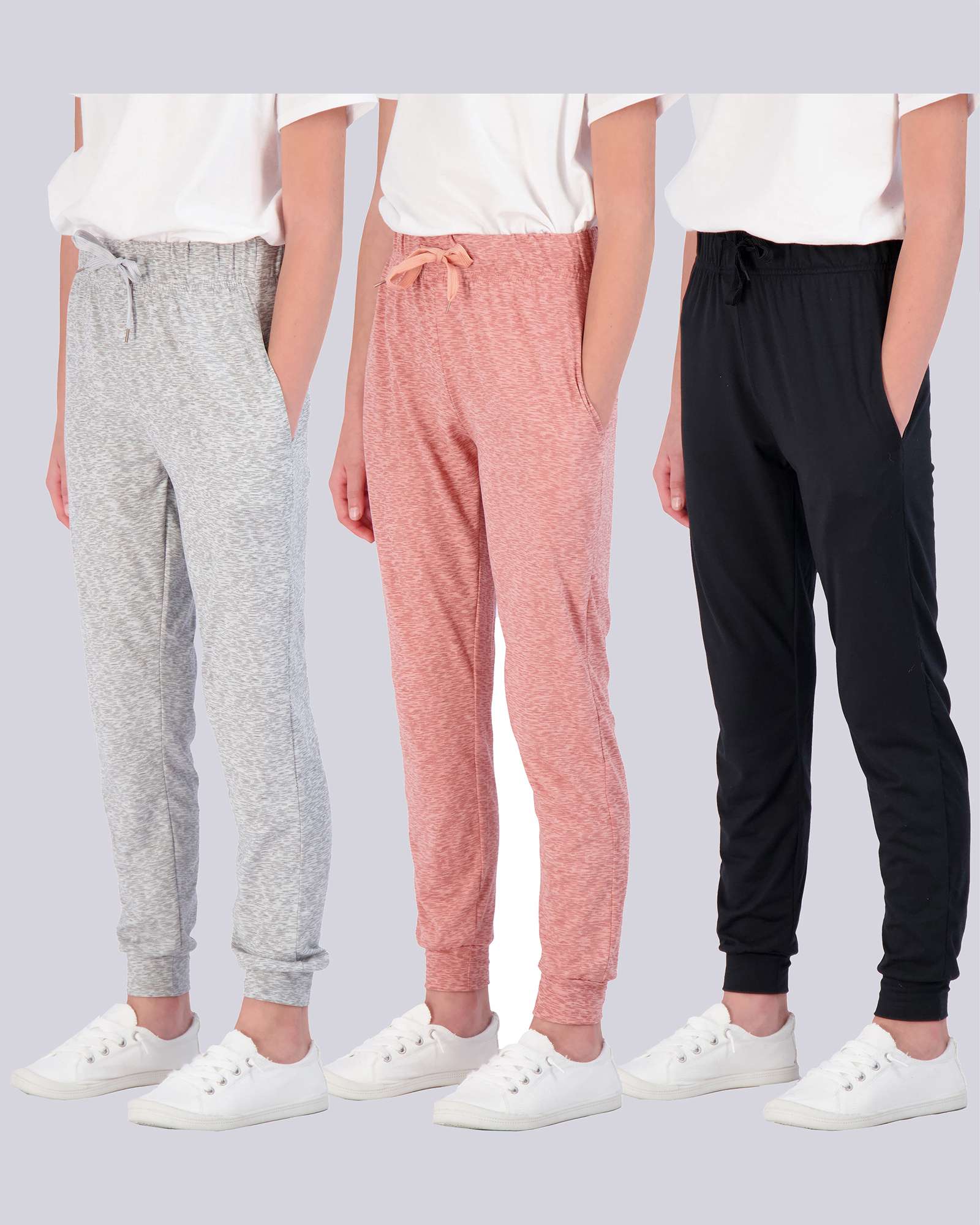 3 Pack: Girls Super-Soft Lounge Jogger Sweatpants