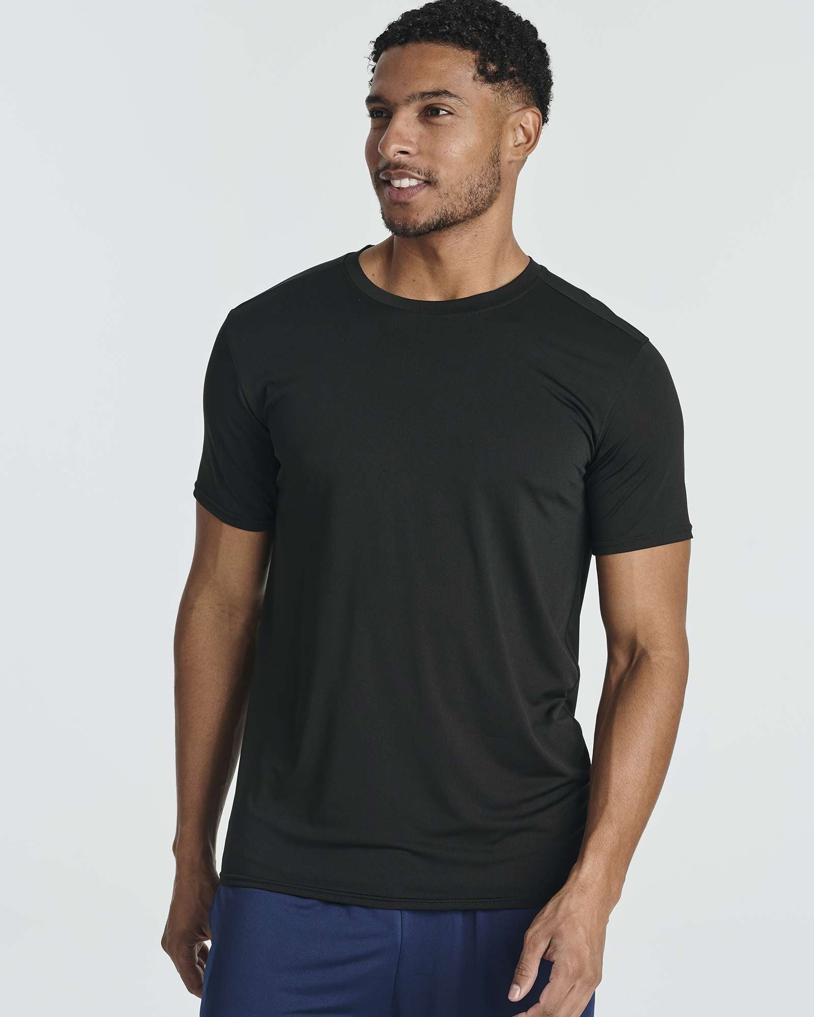 5 Pack: Mens Dry-Fit Active Crew Neck T-Shirt