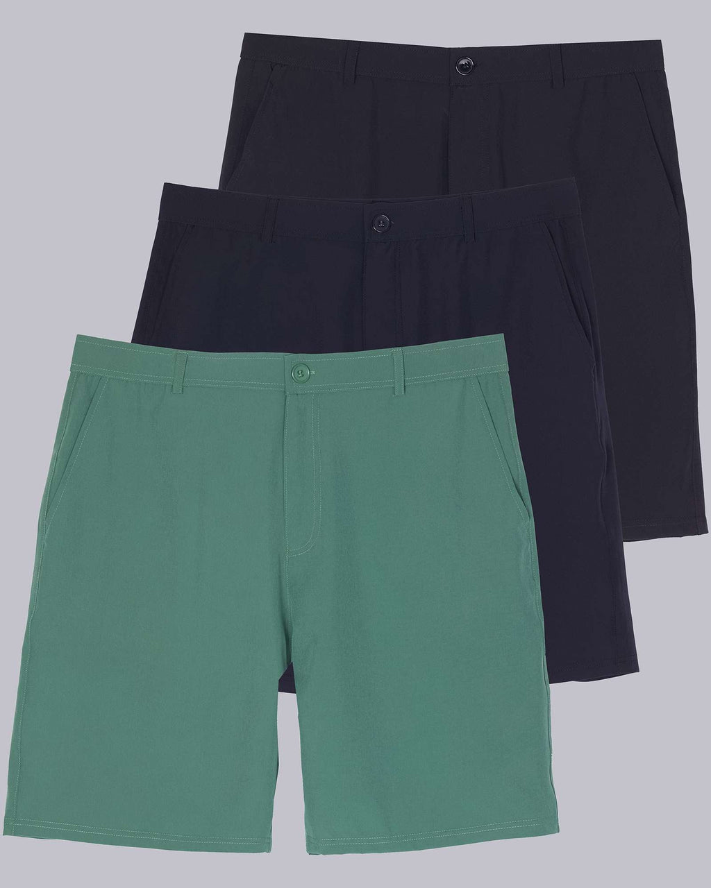 3 Pack: Men's 9" Golf Shorts