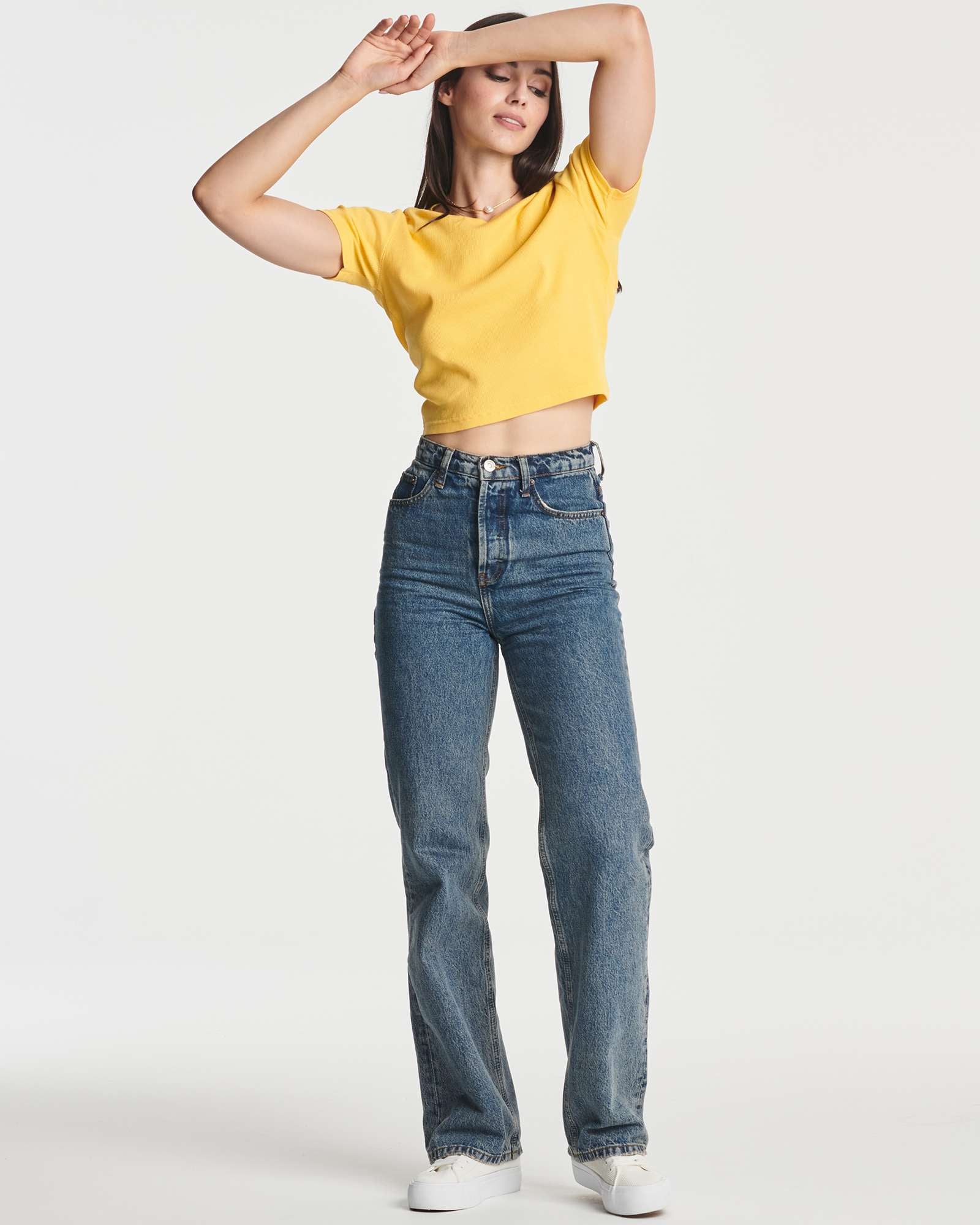 4 Pack: Women's Short Sleeve Ribbed Knit Crop Top