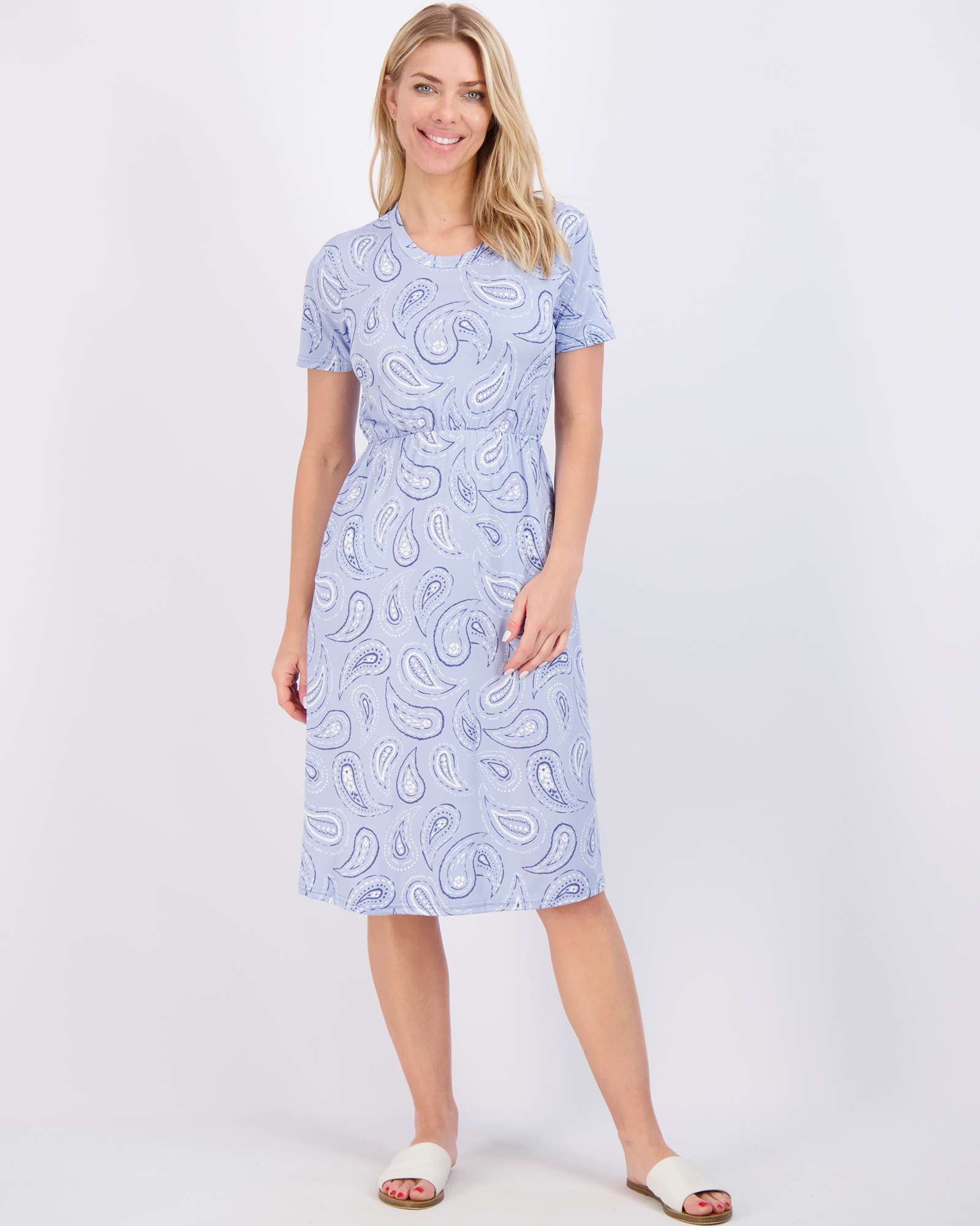 3 Pack: Women's Midi Short Sleeve Soft T-Shirt Dress (Available in Plus Size)