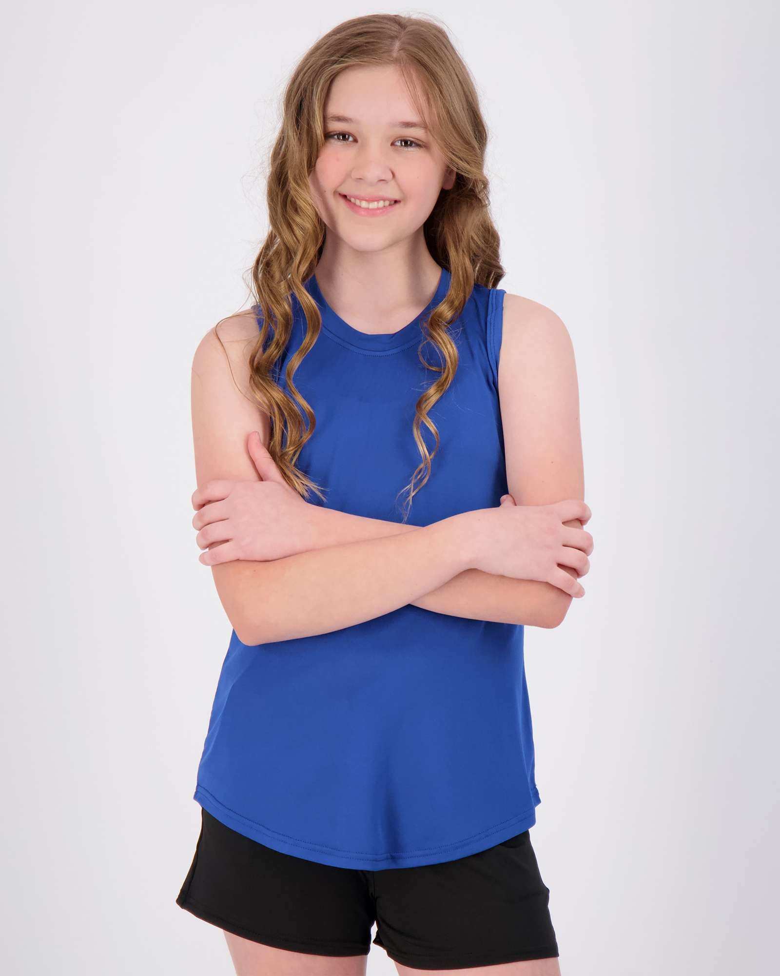 4 Pack: Girls Active Dry Fit Performance Tank Top