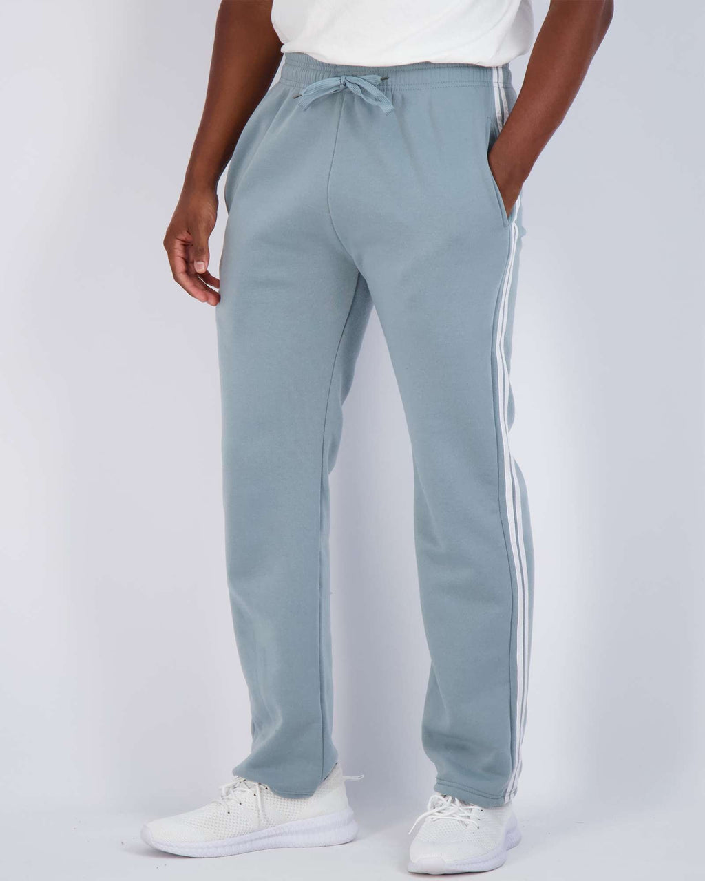 3 Pack: Mens Fleece Open Bottom Sweatpants