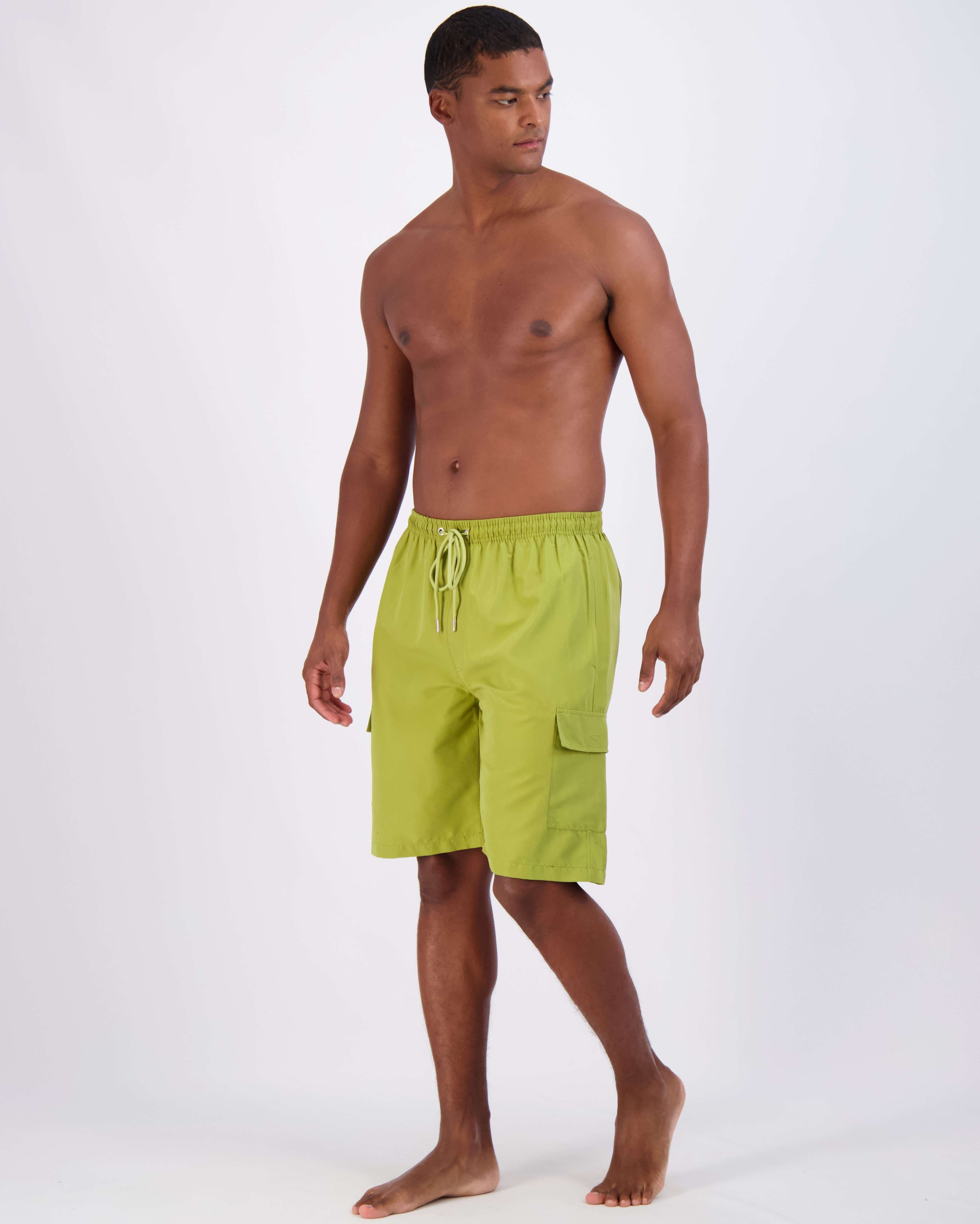 3 Pack: Men's Swim Trunks with Cargo Pockets (Available In Big & Tall)