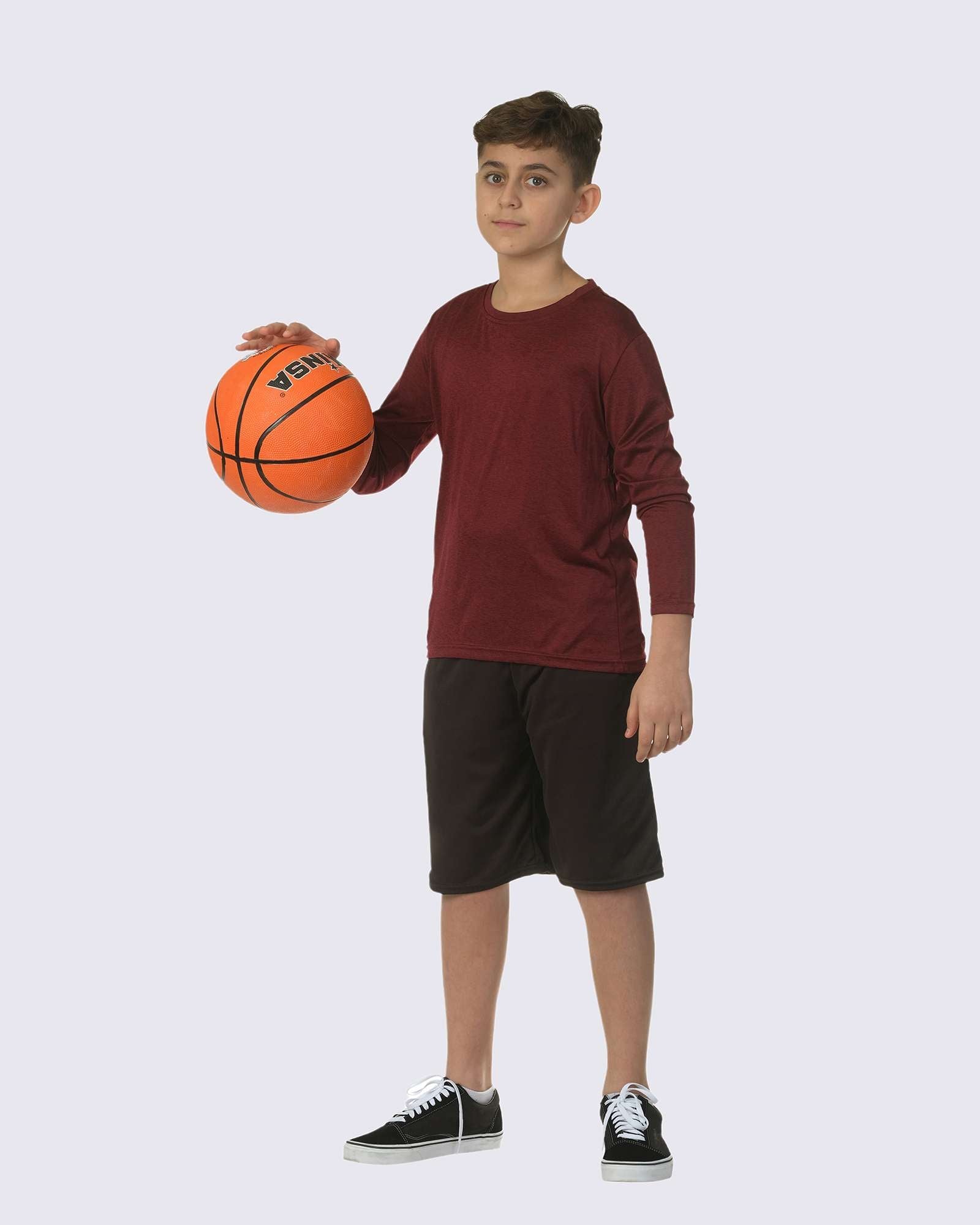 4 Pack: Boys Dry-Fit Active Long-Sleeve T-Shirt