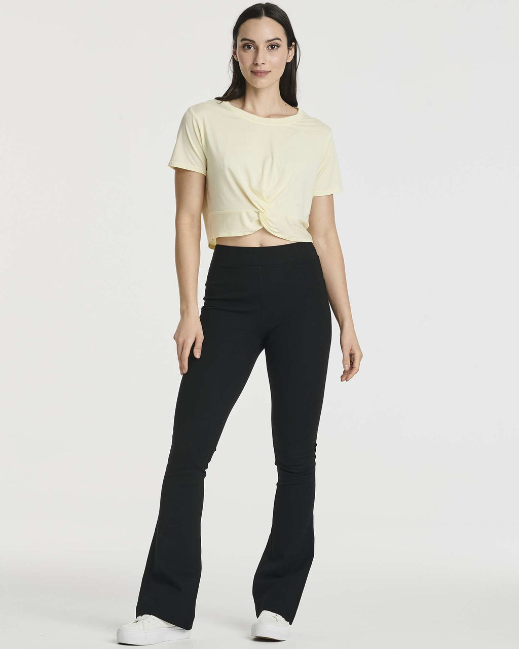 5 Pack: Women's Short Sleeve Twist Front Crop Top