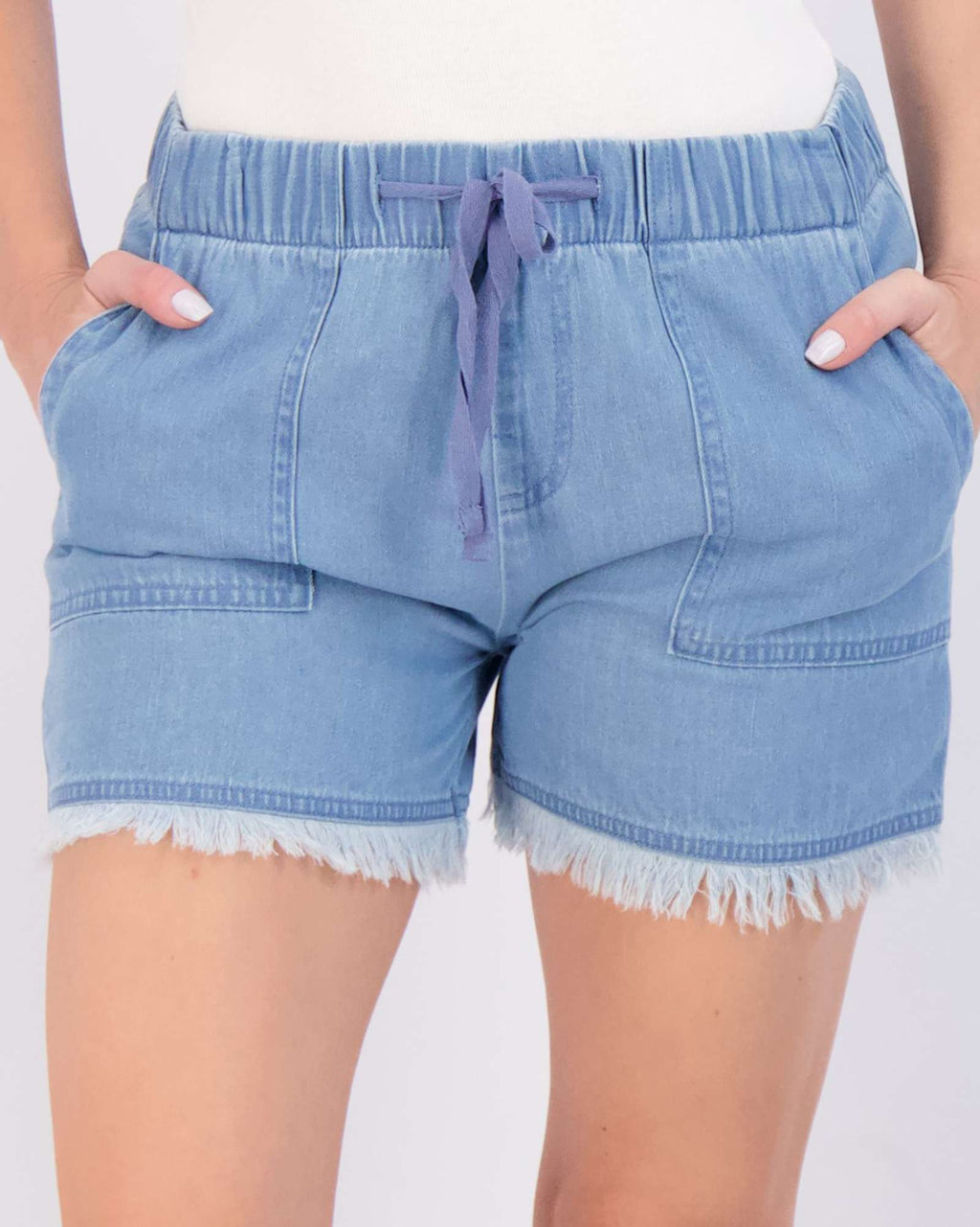 3 Pack: Women's Twill Cutoff Casual Khaki Shorts