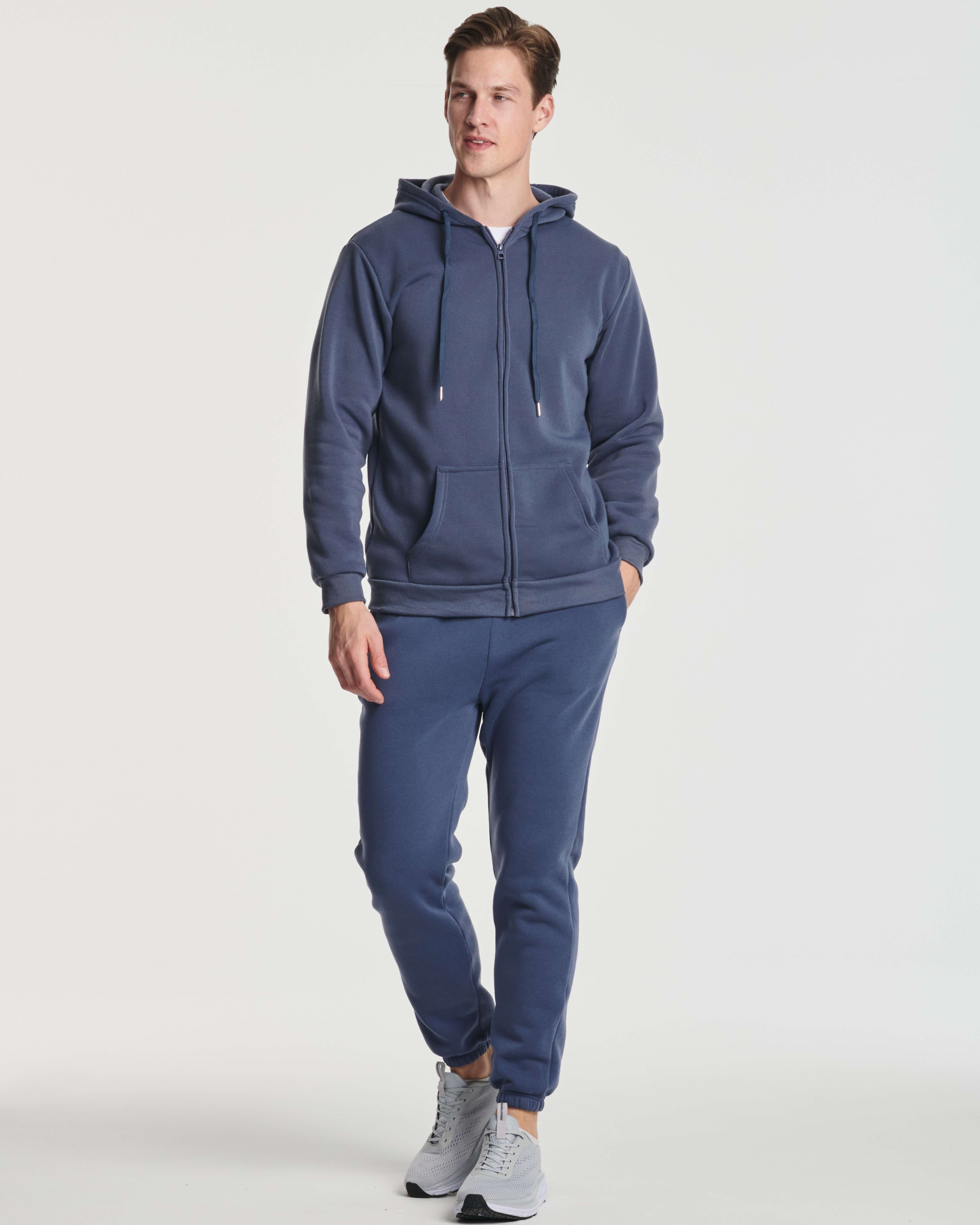 3 Pack: Mens Fleece Full Zip Hoodie Jacket