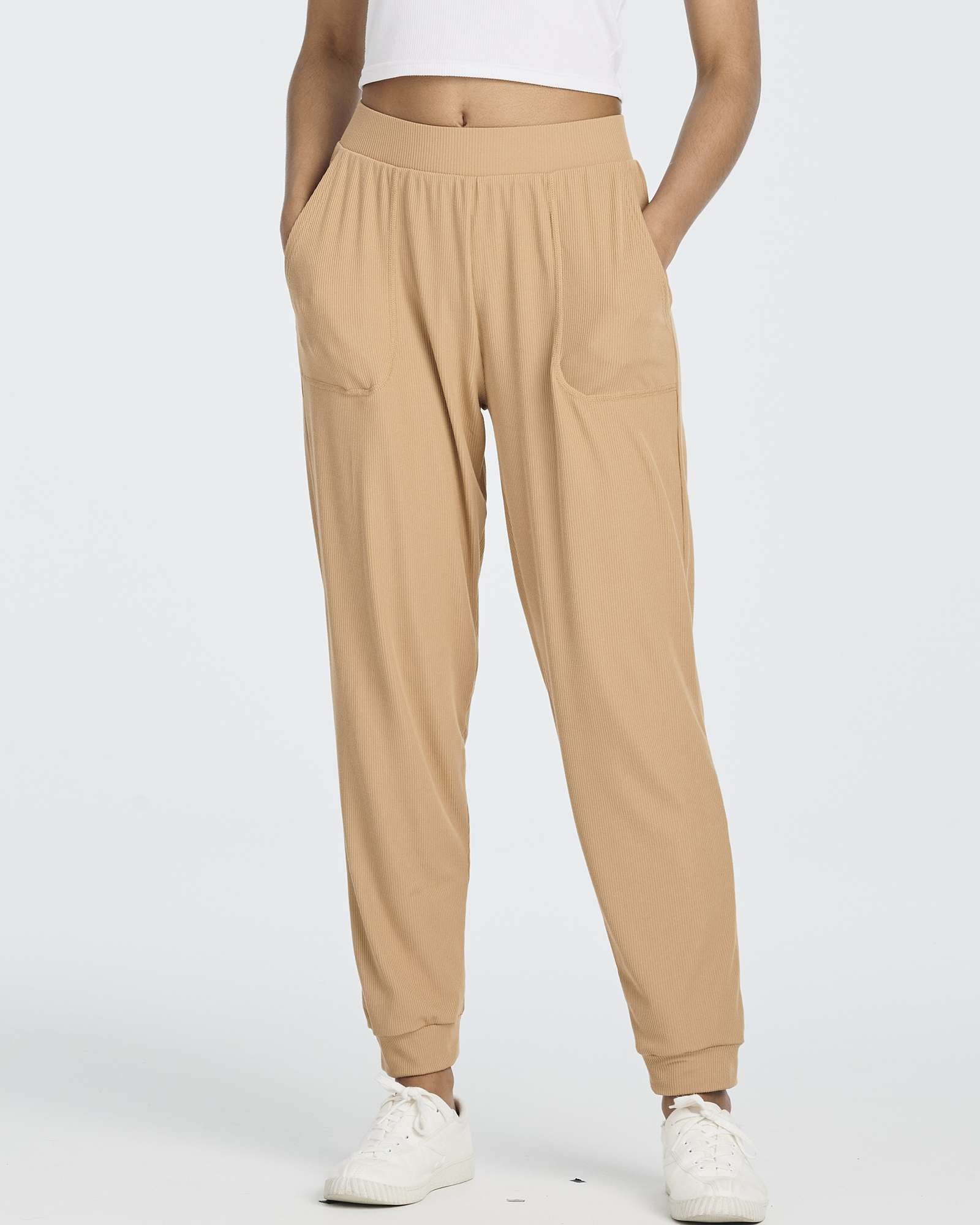 3 Pack: Women's Ribbed Lounge Jogger Sweatpants