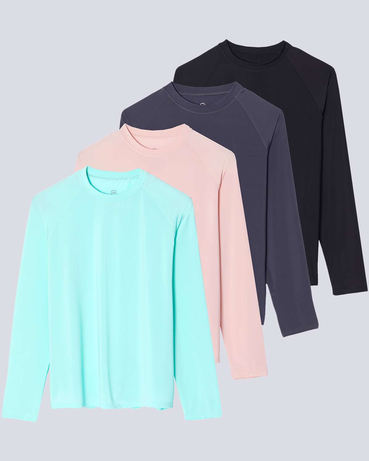 4 Pack: Women's Long Sleeve Rash Guard Shirt Swimwear UPF Sun Protection (Available In Plus Size)