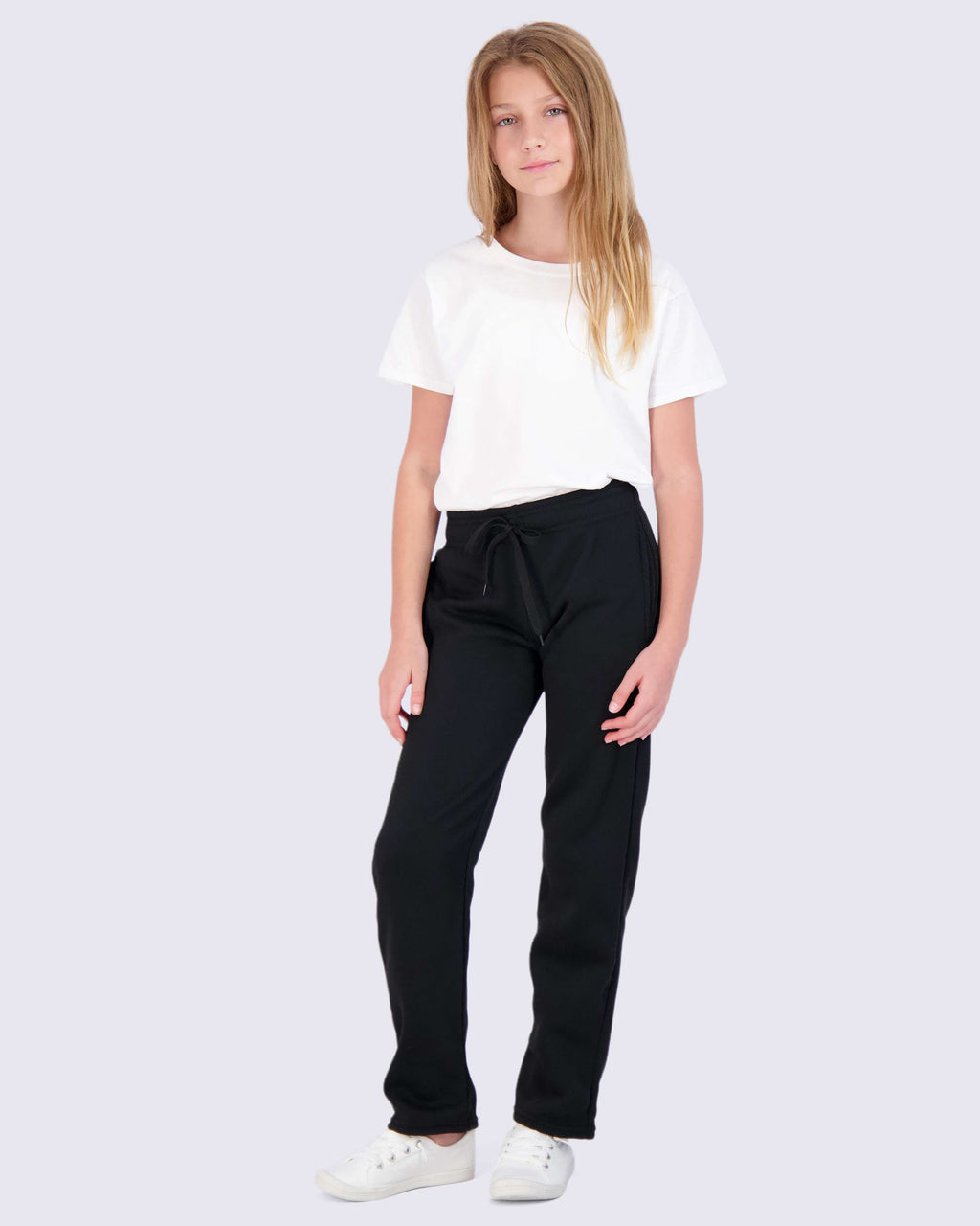 3 Pack: Girls Fleece Open Bottom Sweatpants