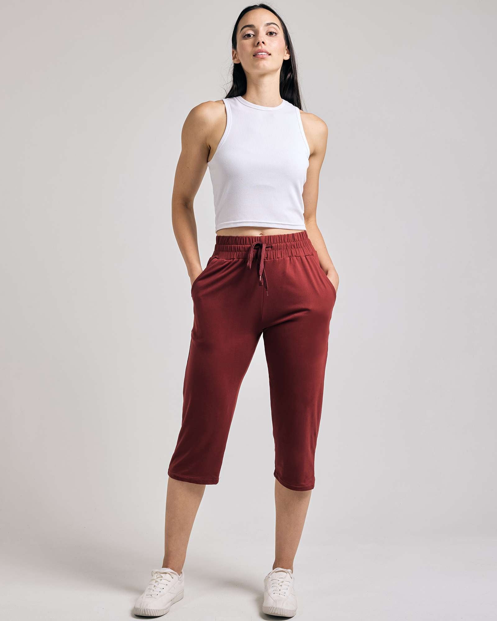 3 Pack: Women's Capri Open Bottom Sweatpants