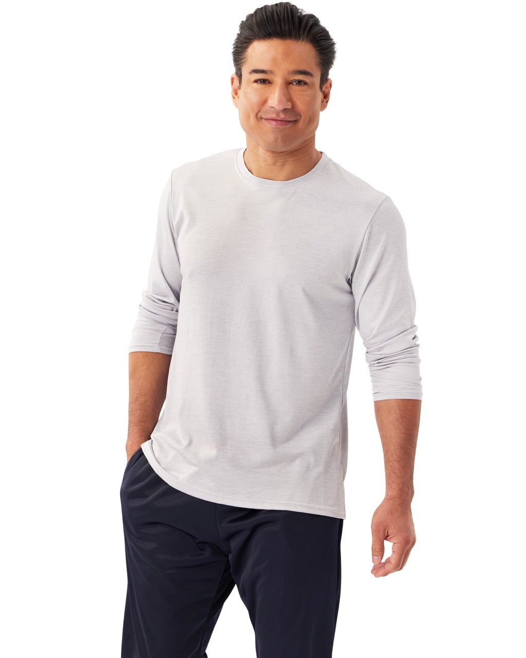 Real Essentials 4 Pack: Men's Dry-Fit UV Moisture Wicking UPF 50+ SPF Sun Protective Fishing Hiking Swim Long Sleeve Shirt