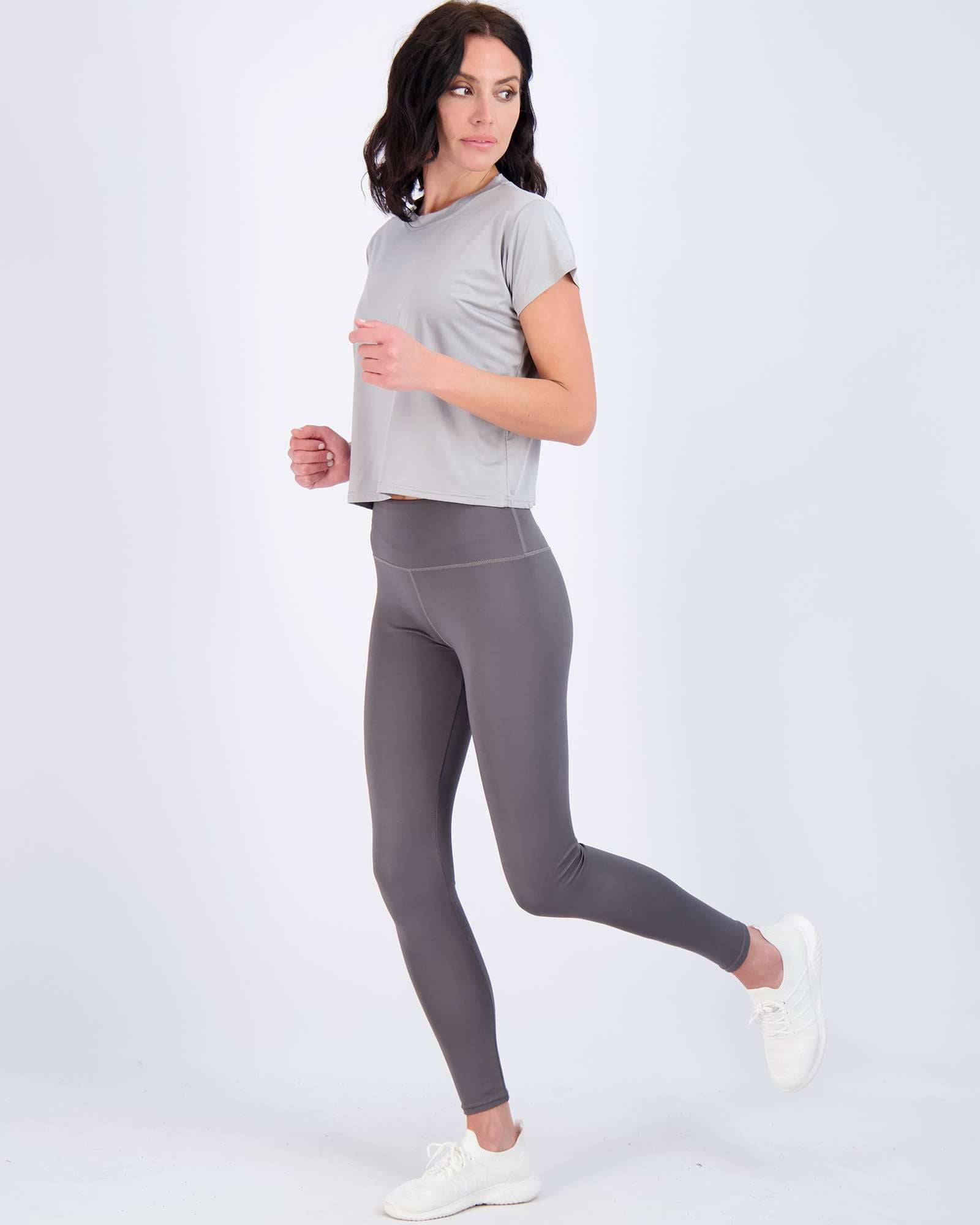 5 Pack: Women's Dry Fit Crop Top - Short Sleeve Crew Neck Stretch Athletic Tee (Available in Plus Size)