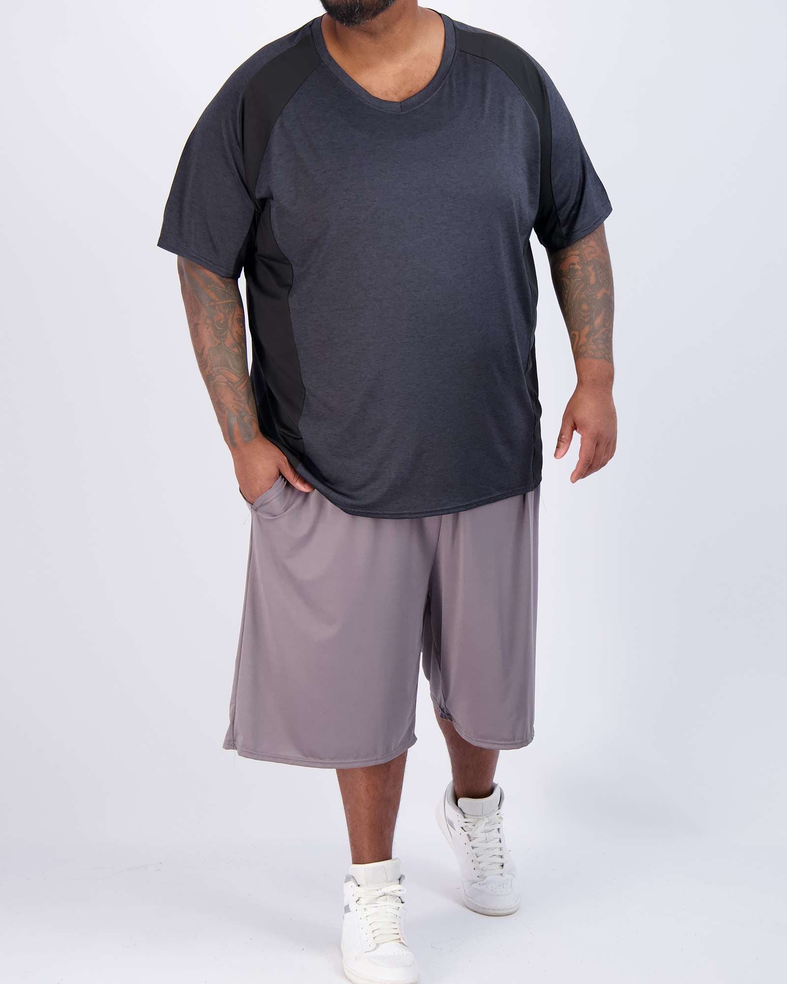 3 Pack: Men's Big & Tall V-Neck Short-Sleeve Dry-Fit T-Shirt