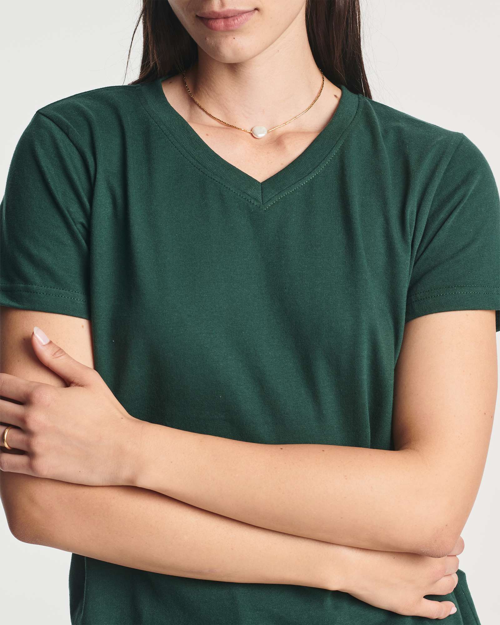 4 Pack: Women's Short-Sleeve V-Neck T-Shirt (Available in Plus Size)