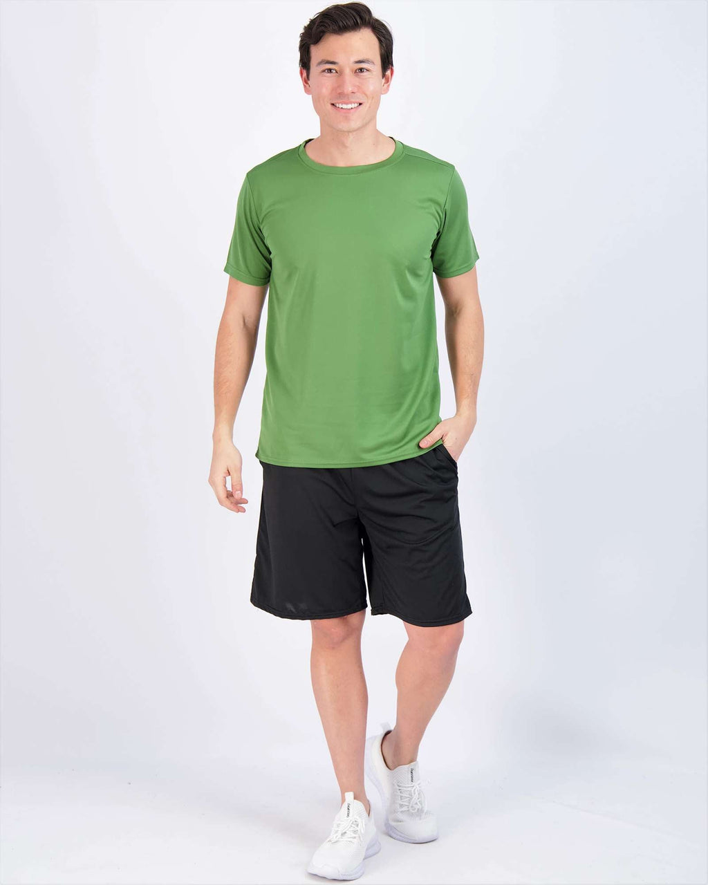 5 Pack: Men’s Mesh Short Sleeve Crew Active T-Shirt