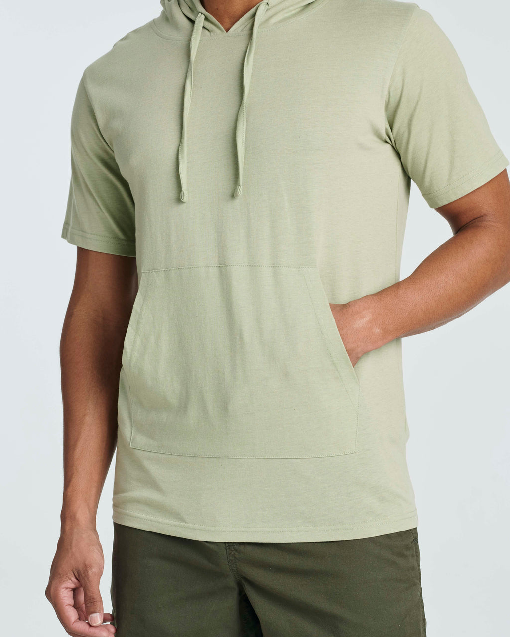 Men's Cotton Short-Sleeve Hoodie Hooded T-Shirt With Drawstring & Pockets (Available in Big & Tall)