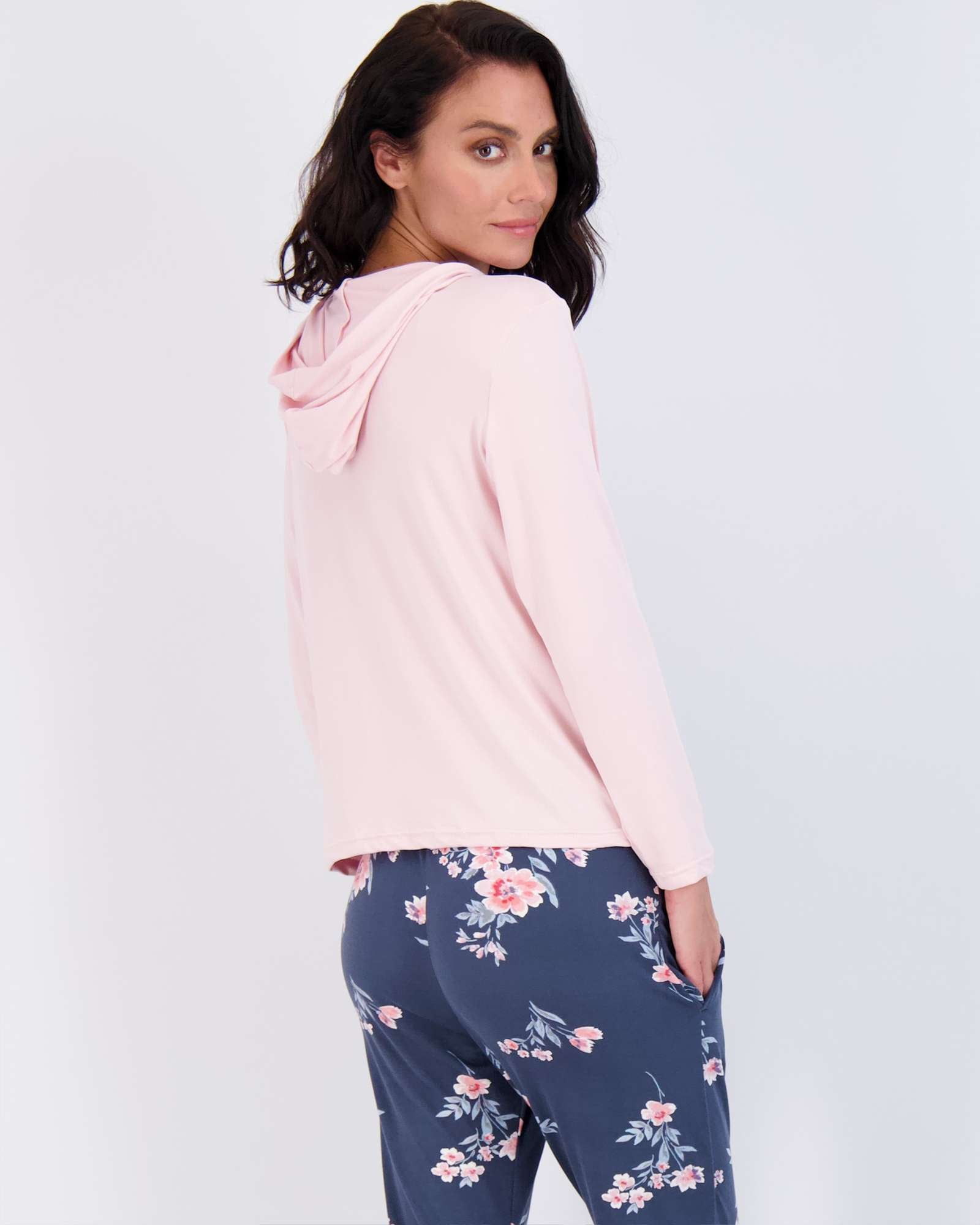 4 Piece: Womens Long Sleeve Henley & Jogger Lounge Pajama Set