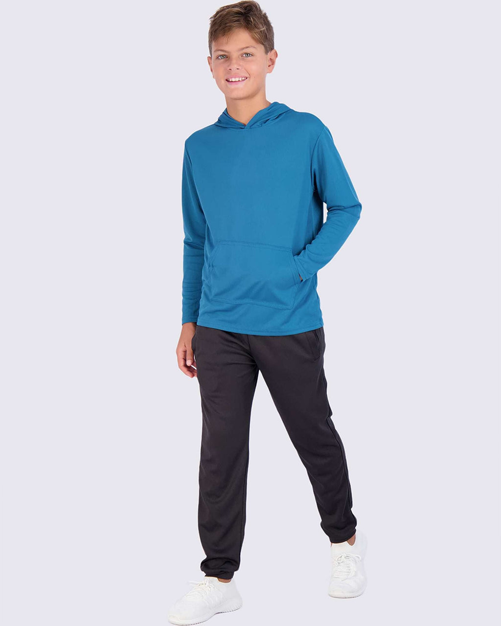 3 Pack: Boys Mesh Long Sleeve Pullover Hoodie Active Sweatshirt