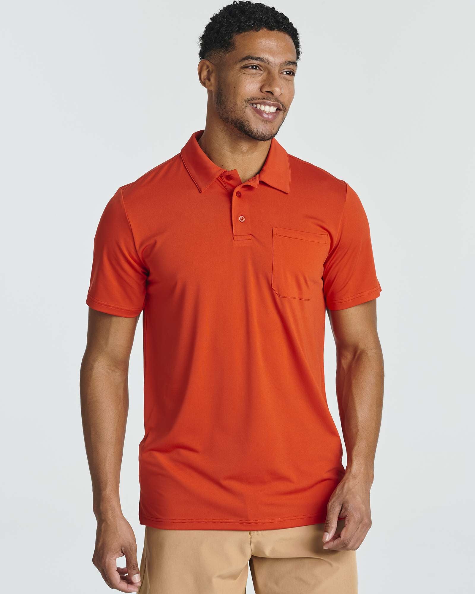 3 Pack: Men's Short Sleeve Pocket Polo Shirt (Available in Big & Tall)
