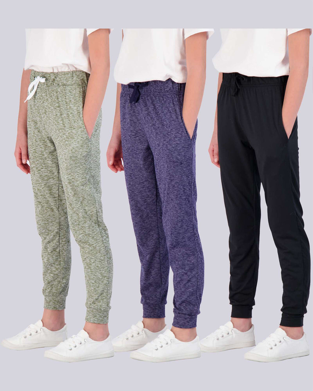 3 Pack: Girls Super-Soft Lounge Jogger Sweatpants