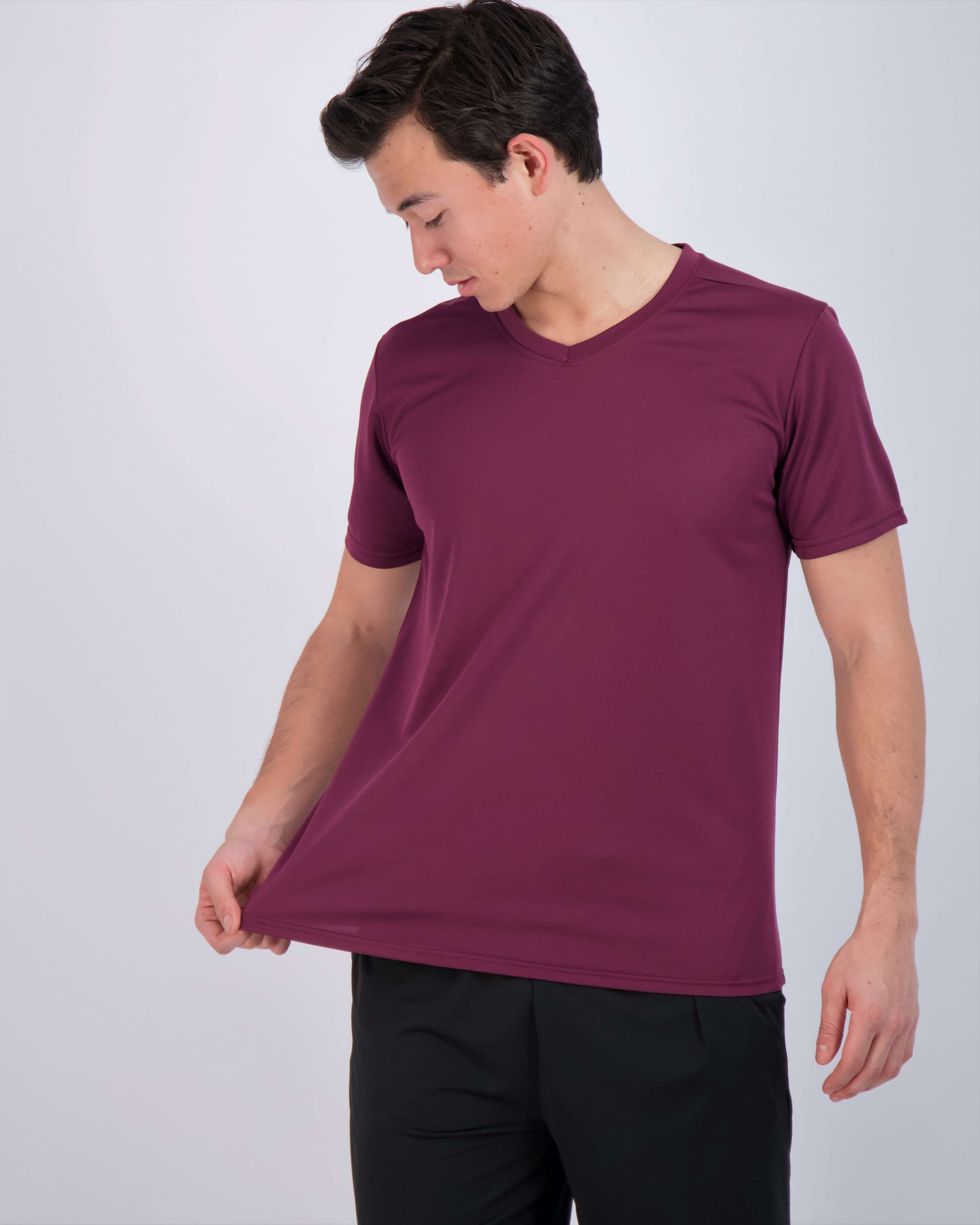5 Pack: Mens V-Neck Mesh Active Short Sleeve T-Shirt (Available in Big & Tall)