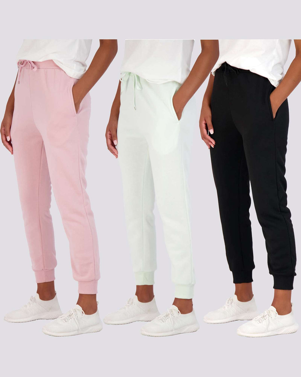 3 Pack: Womens Fleece Jogger Sweatpants