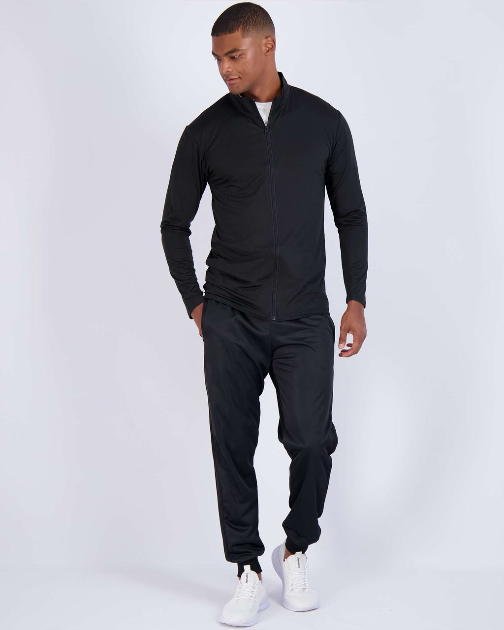 3 Pack: Mens Dry-Fit Full Zip Mock Neck Jacket