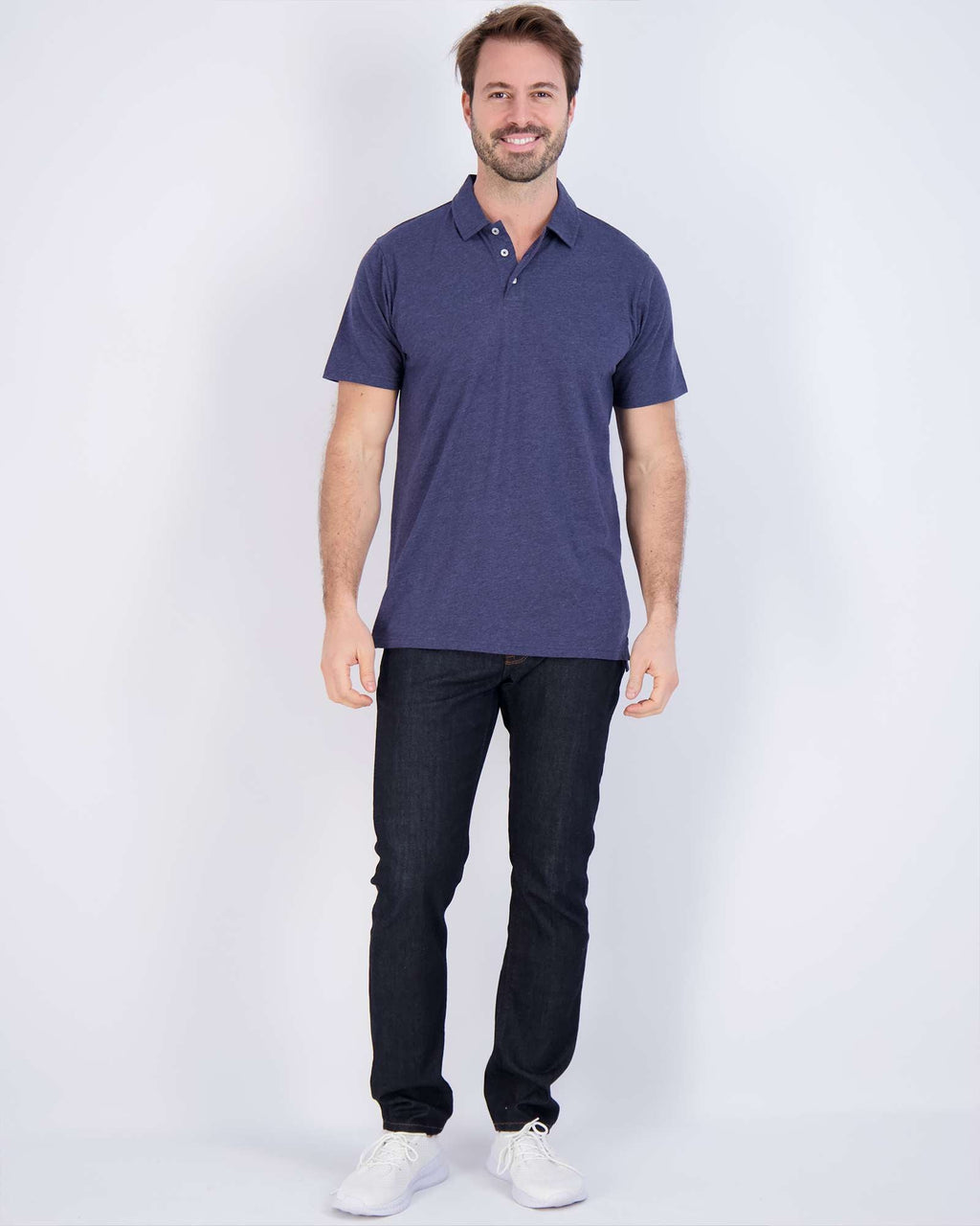 3 Pack: Men's Jersey Cotton Short Sleeve Polo Shirt