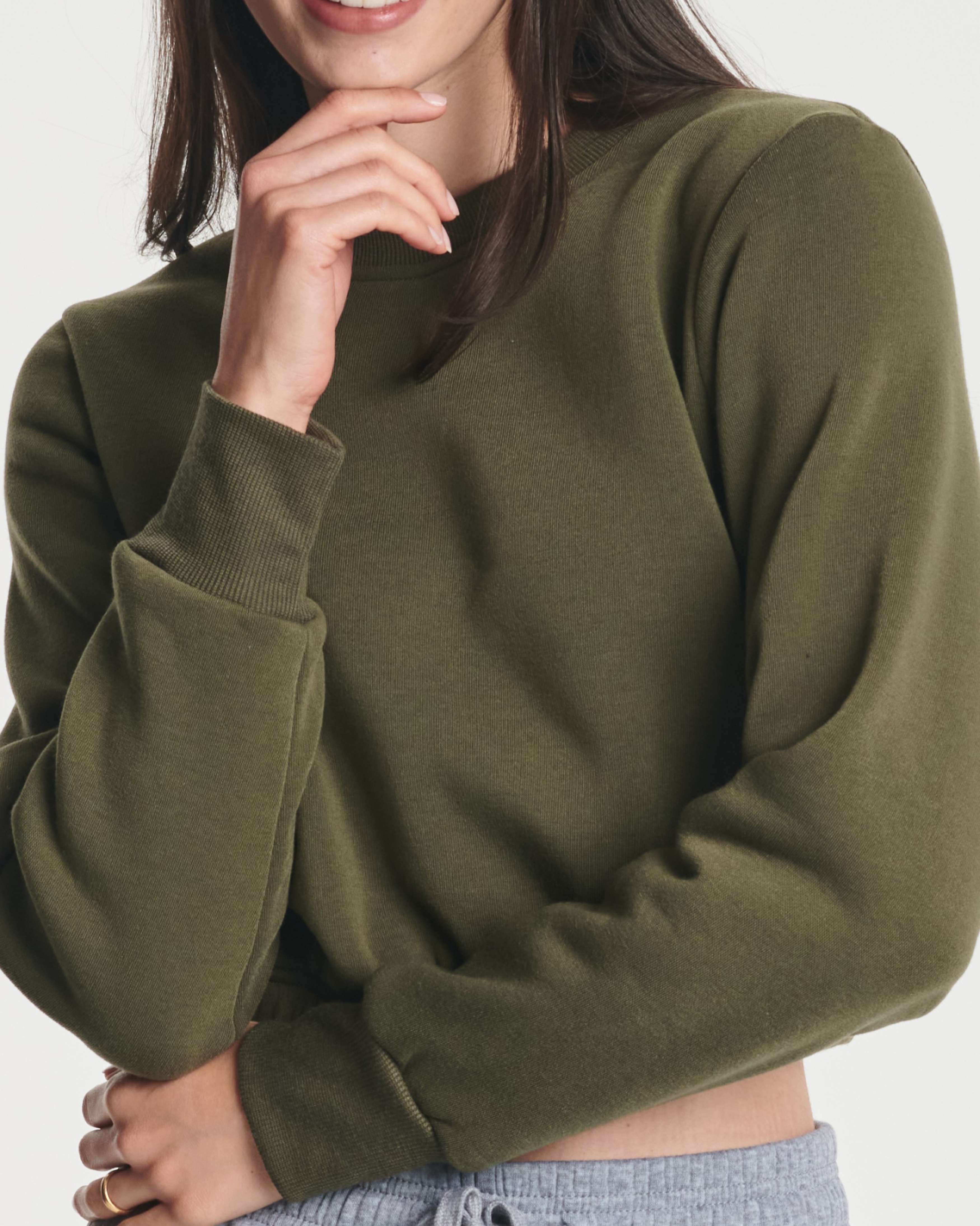 3 Pack: Women's Fleece Cropped Sweatshirt (Available in Plus Size)