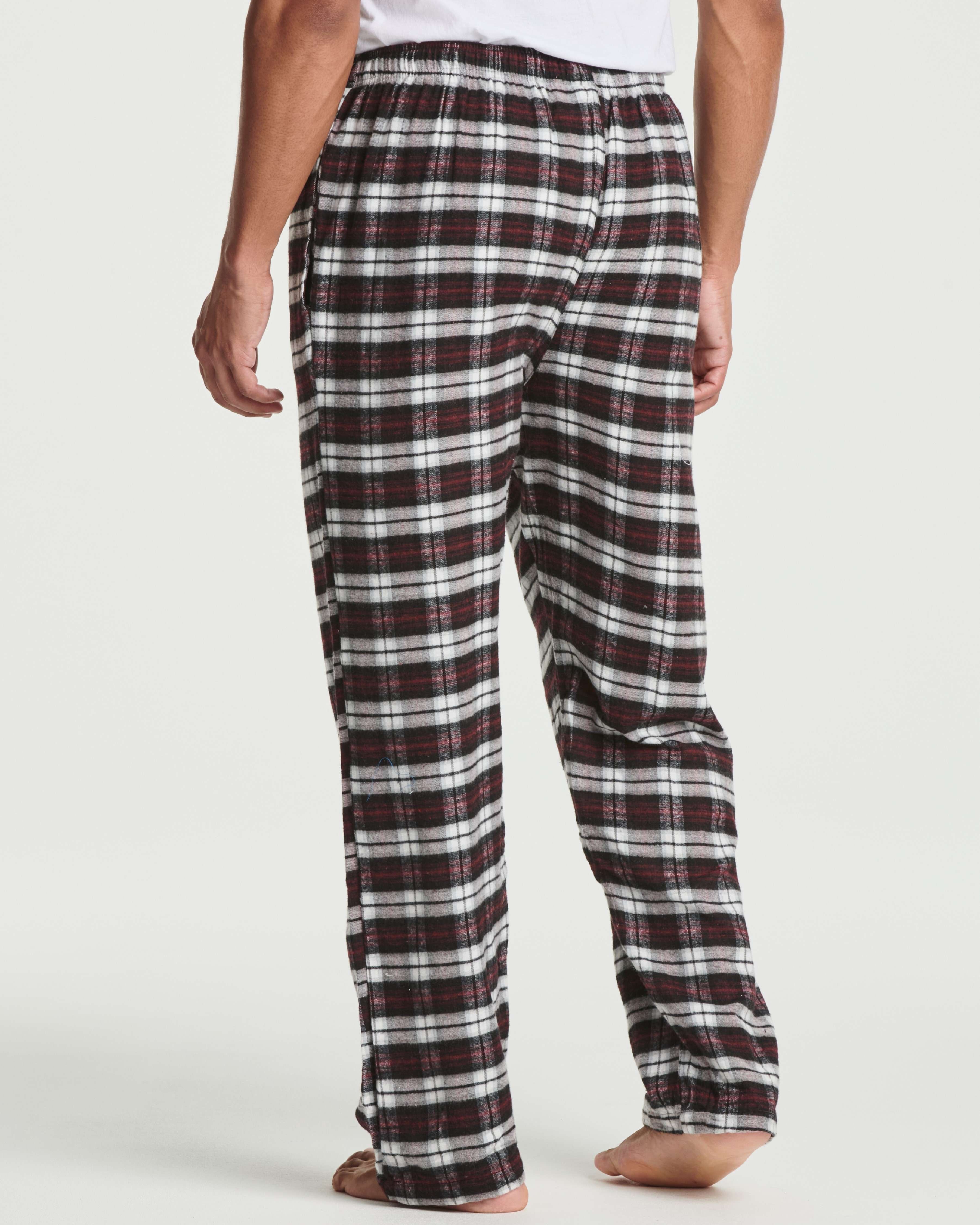 3 Pack: Mens Flannel Plaid Pajama Pants