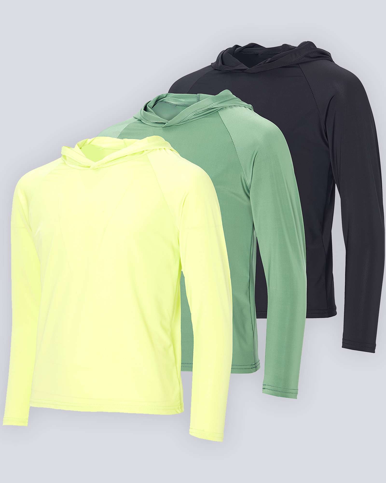 3 Pack: Youth Rashguard Hoodie UPF Sun Protection