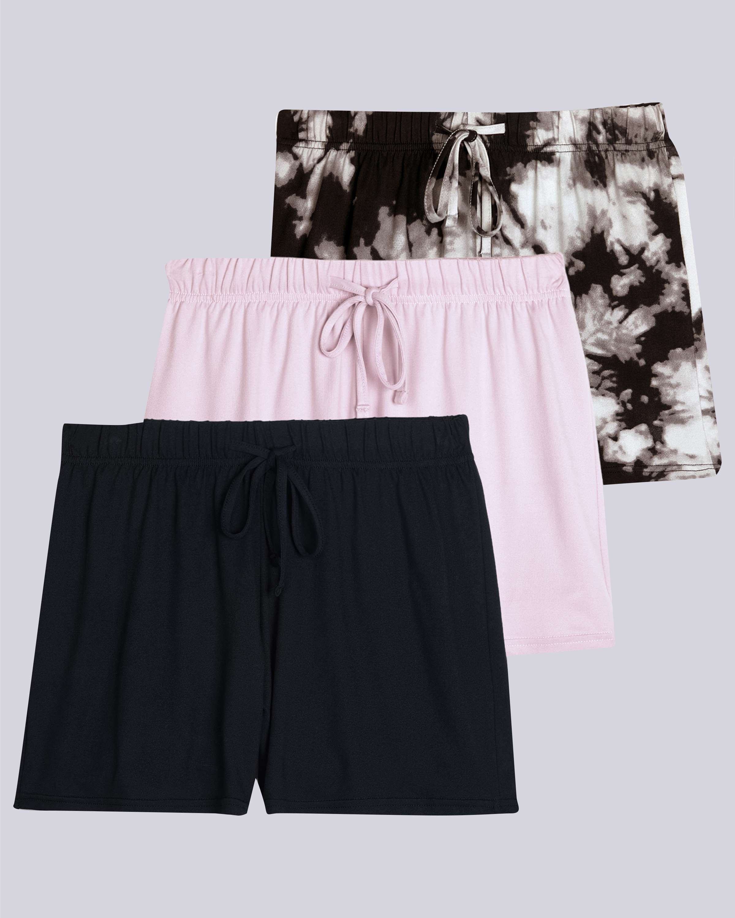 3 Pack: Womens Ultra-Soft Pajama Lounge Shorts