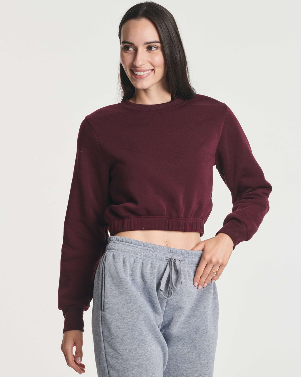 3 Pack: Women's Fleece Cropped Sweatshirt (Available in Plus Size)