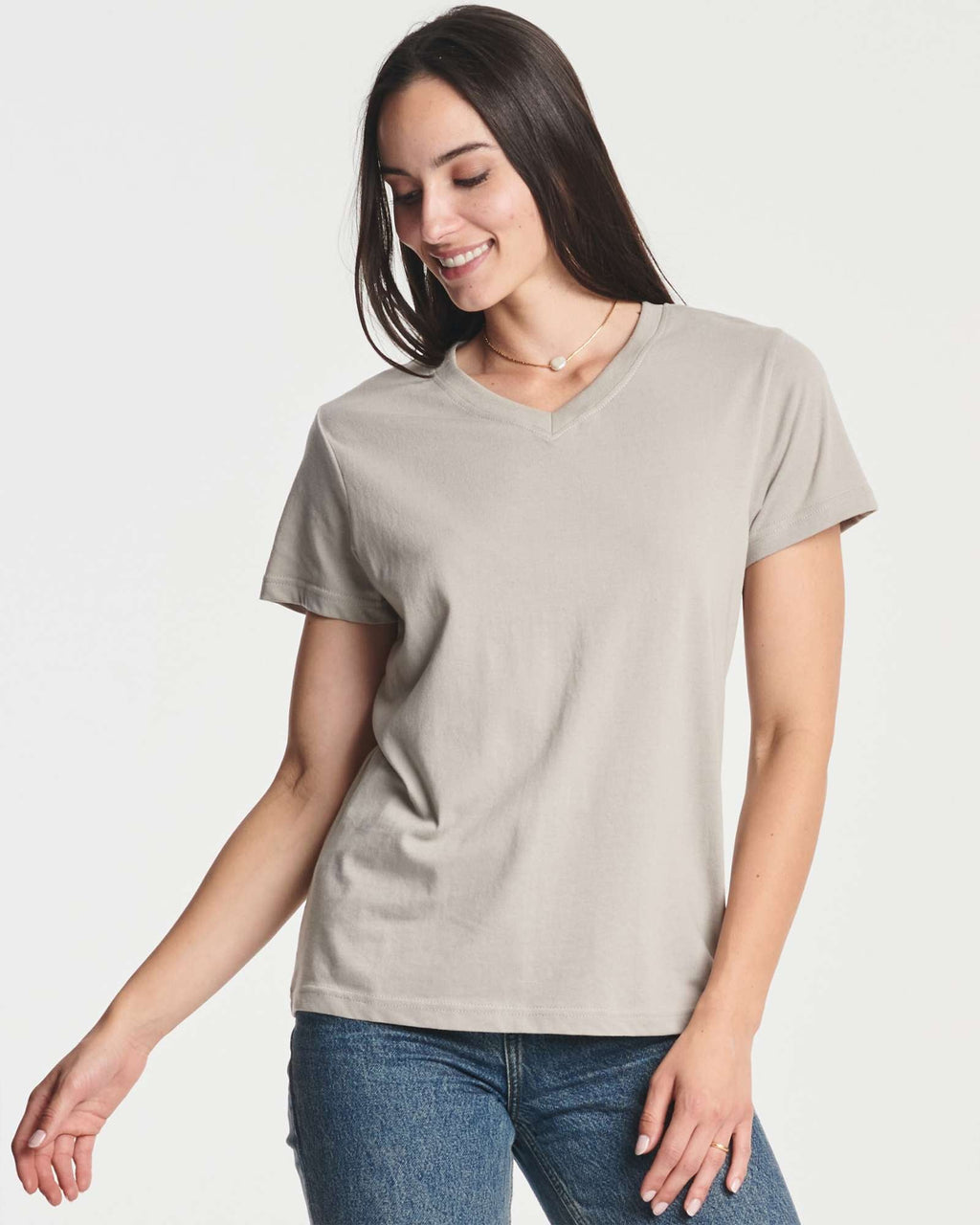 4 Pack: Women's Short-Sleeve V-Neck T-Shirt (Available in Plus Size)