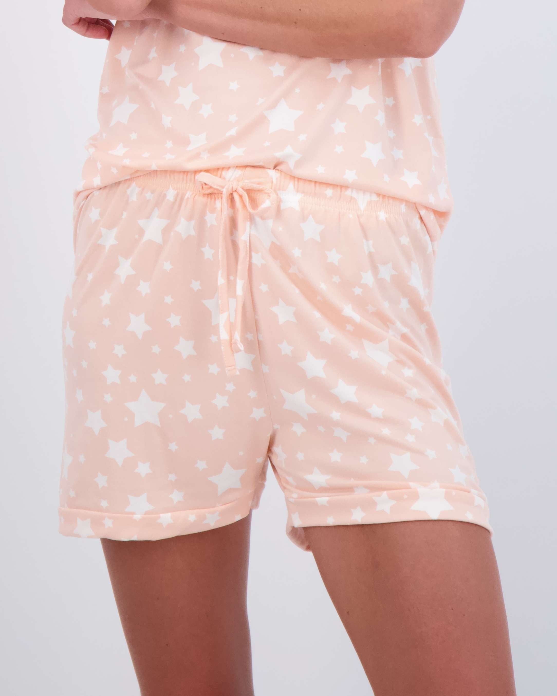 4 Piece: Womens Short Sleeve with Shorts Pajama Set