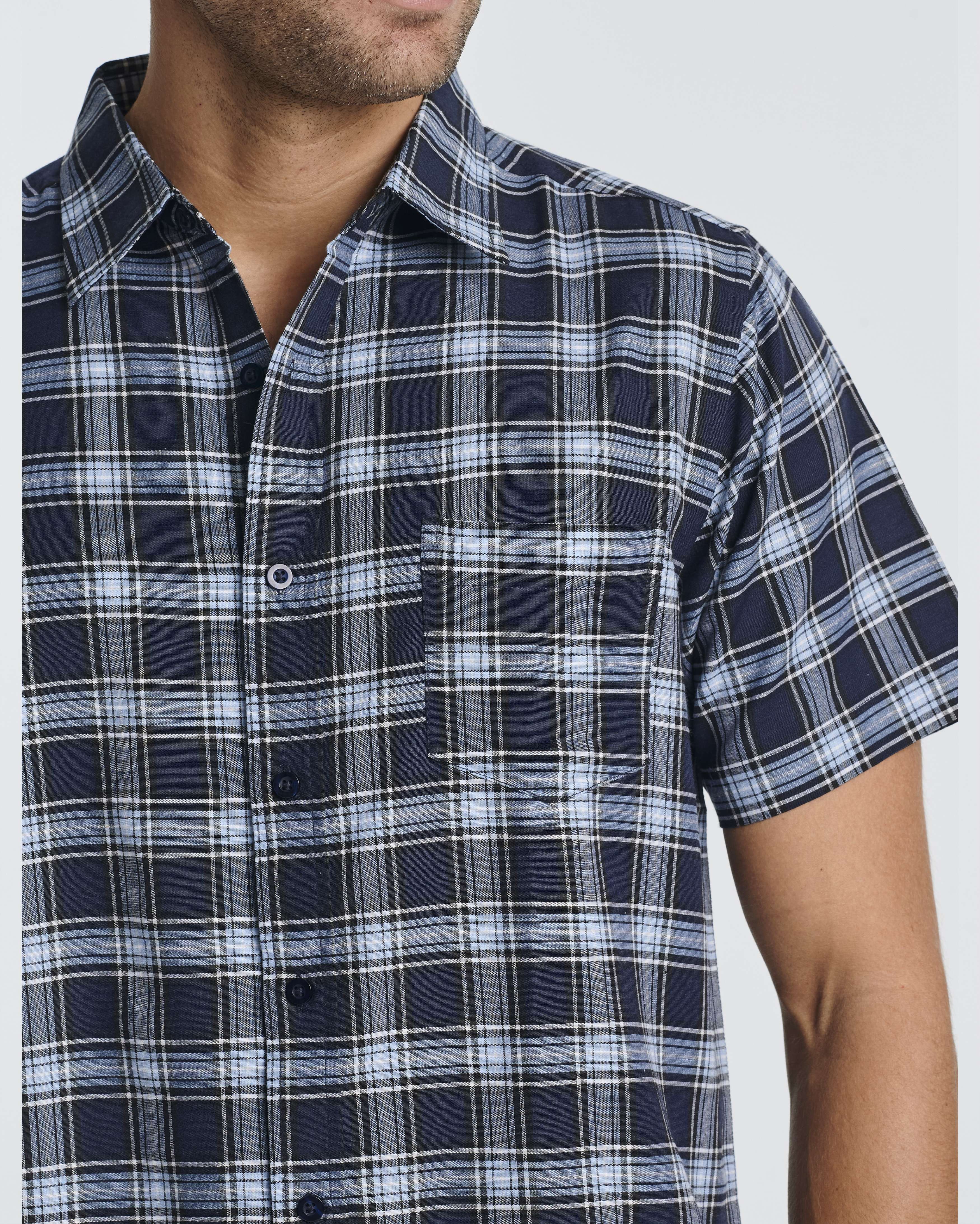 3 Pack: Men's Regular-Fit Short Sleeve Woven Shirt