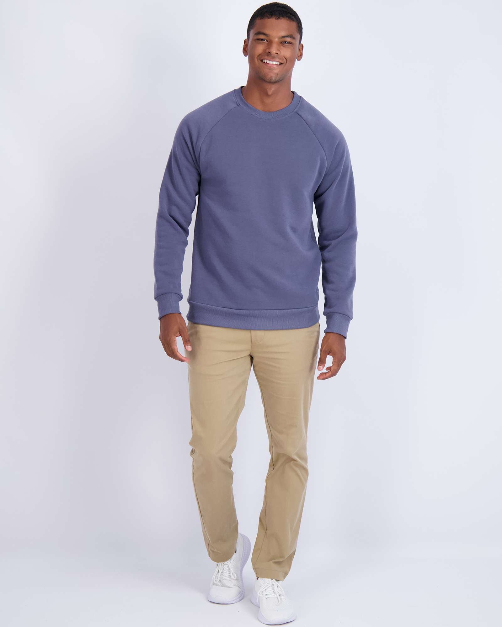 3 Pack: Mens Fleece Crewneck Pullover Sweatshirt