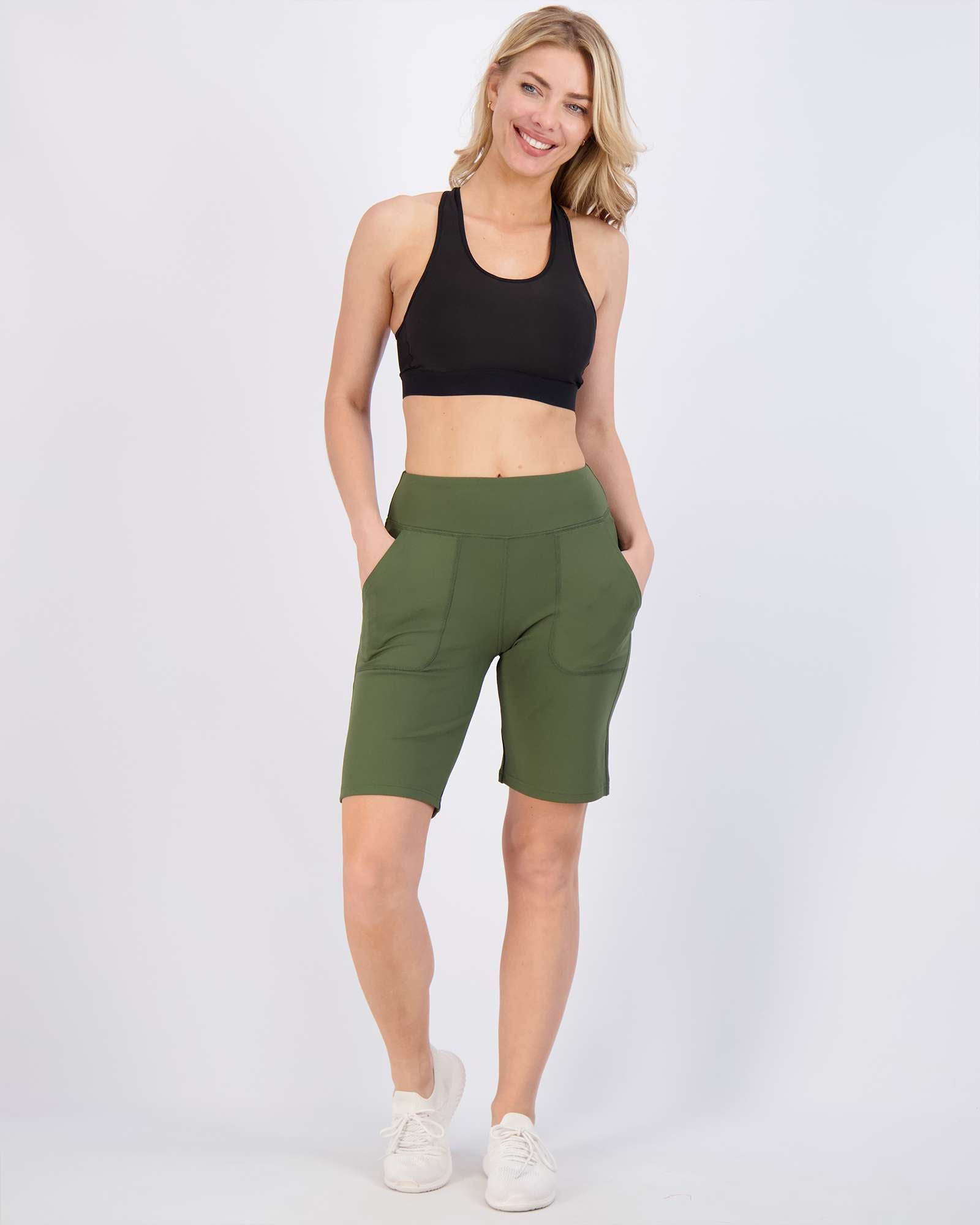 4 Pack: Women's 9" Bermuda Shorts with Pockets