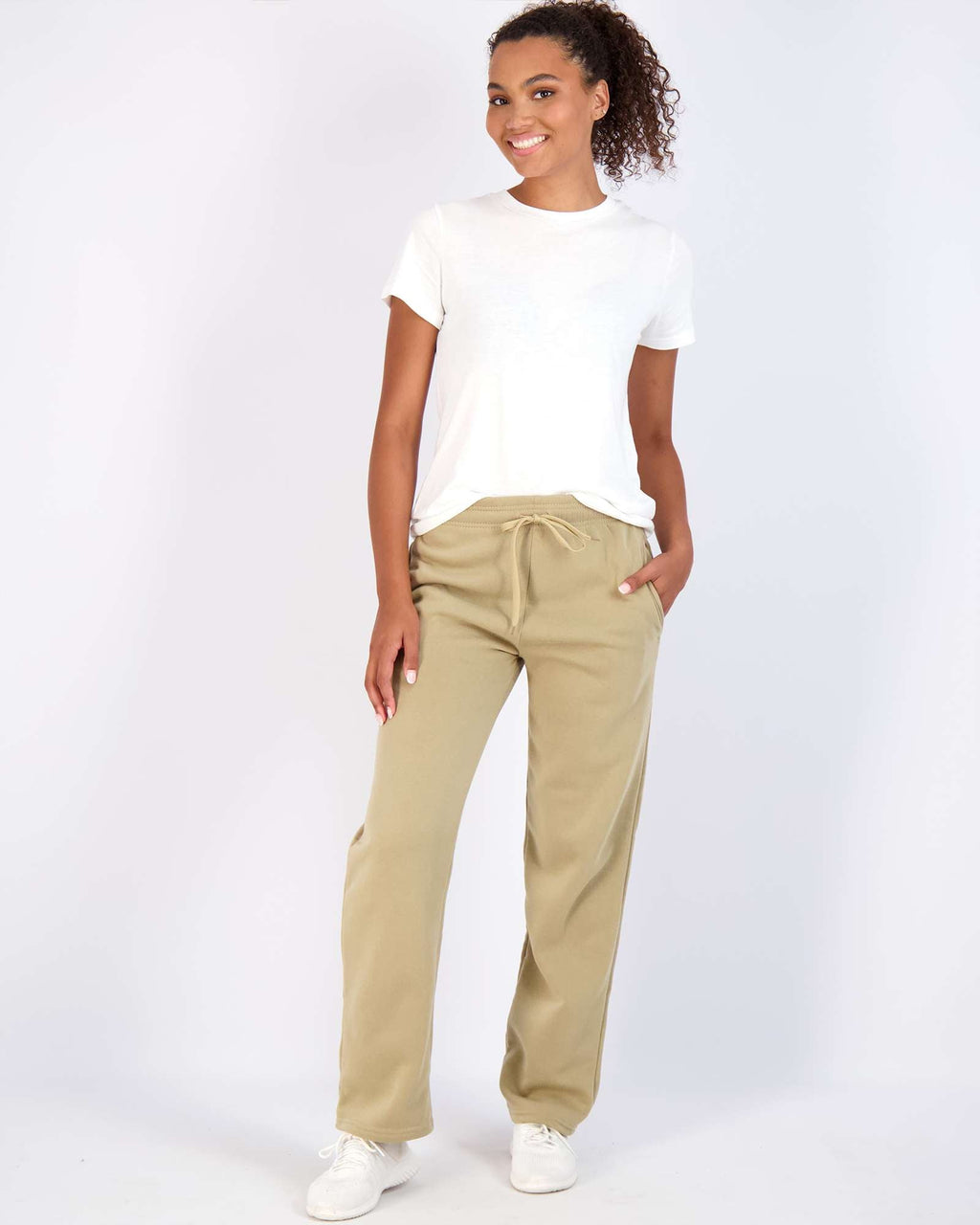 3 Pack: Womens Fleece Open Bottom Sweatpants