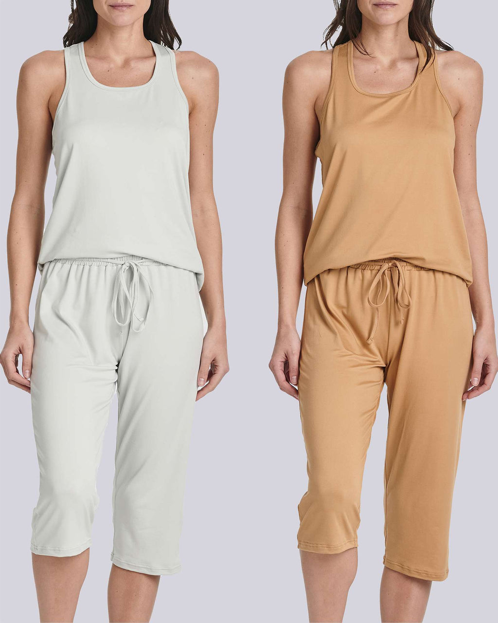 2 Pack: Women's Pajama Set Tank Top and Capri Pants