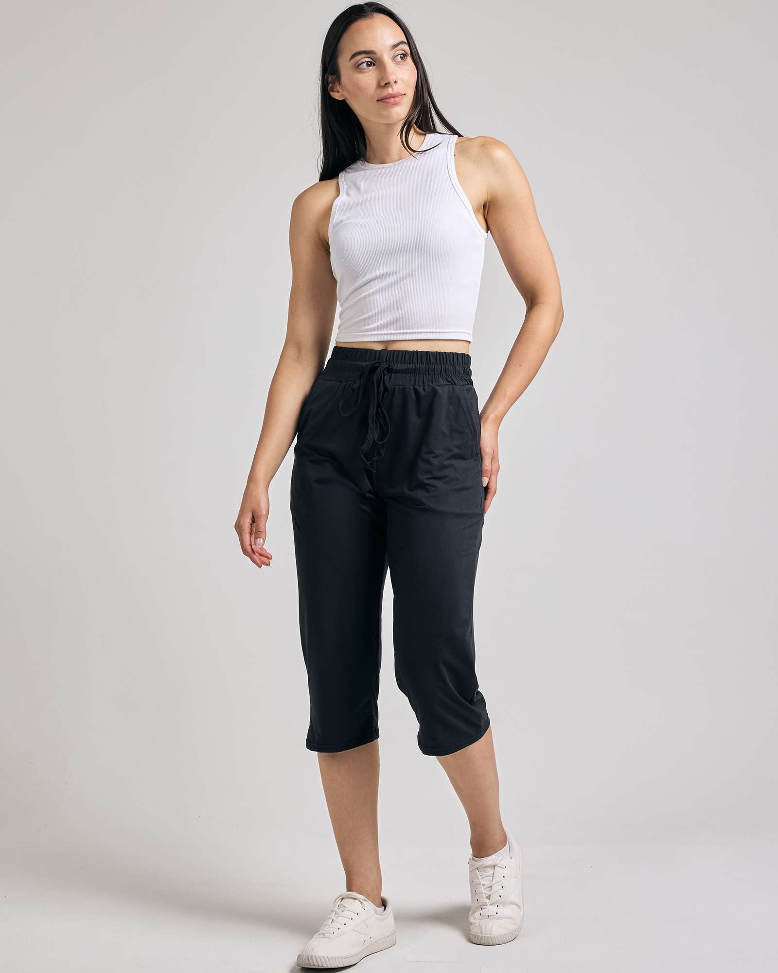 3 Pack: Women's Capri Open Bottom Sweatpants