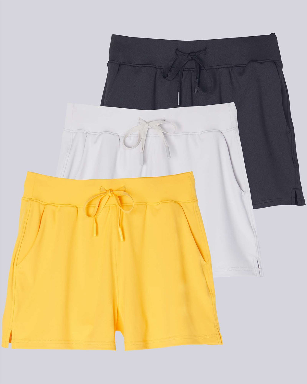 3 Pack: Women's 3" Athletic Workout Shorts with Pockets (Available in Big &