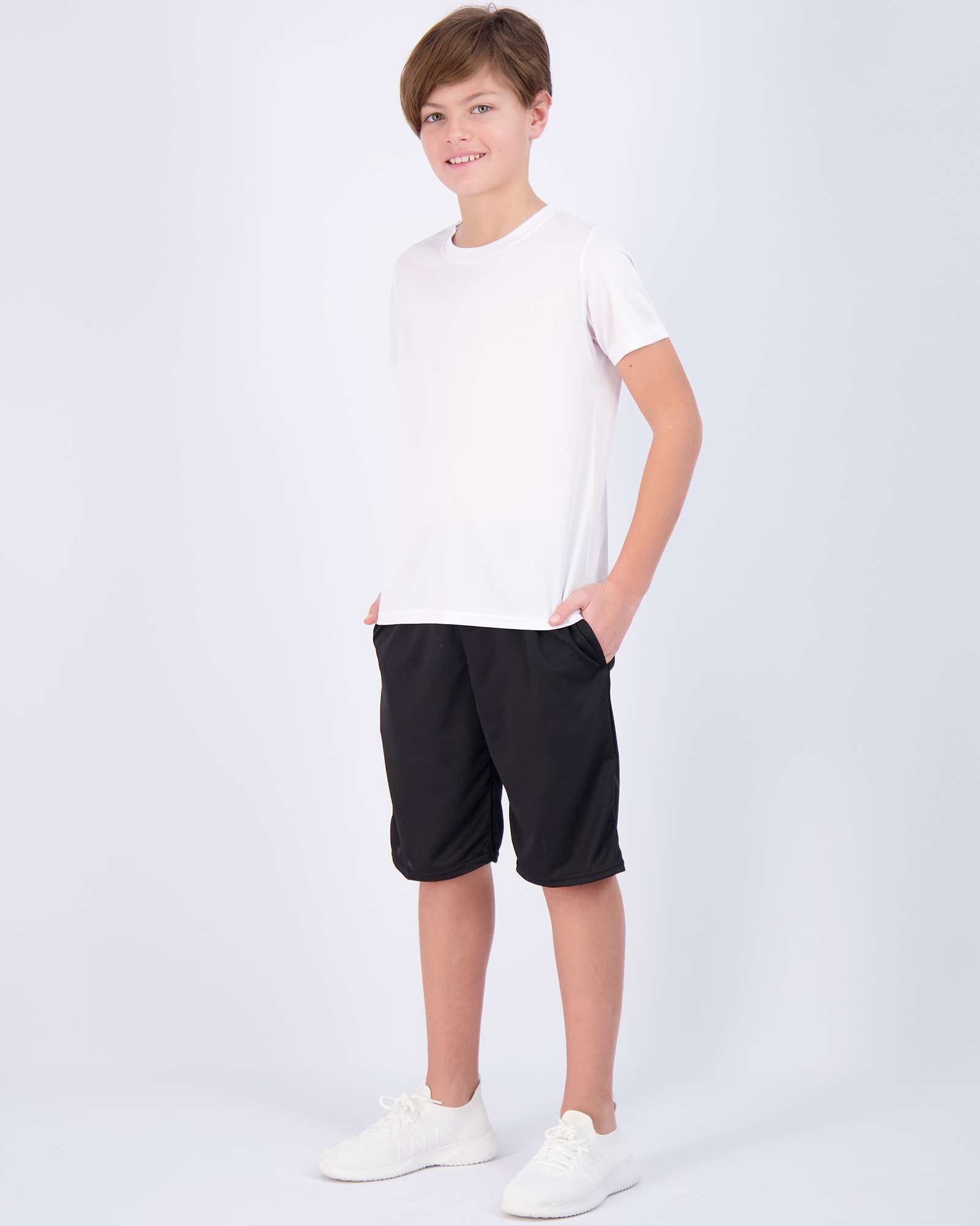 5 Pack: Boys Mesh Active Short-Sleeve T-Shirt