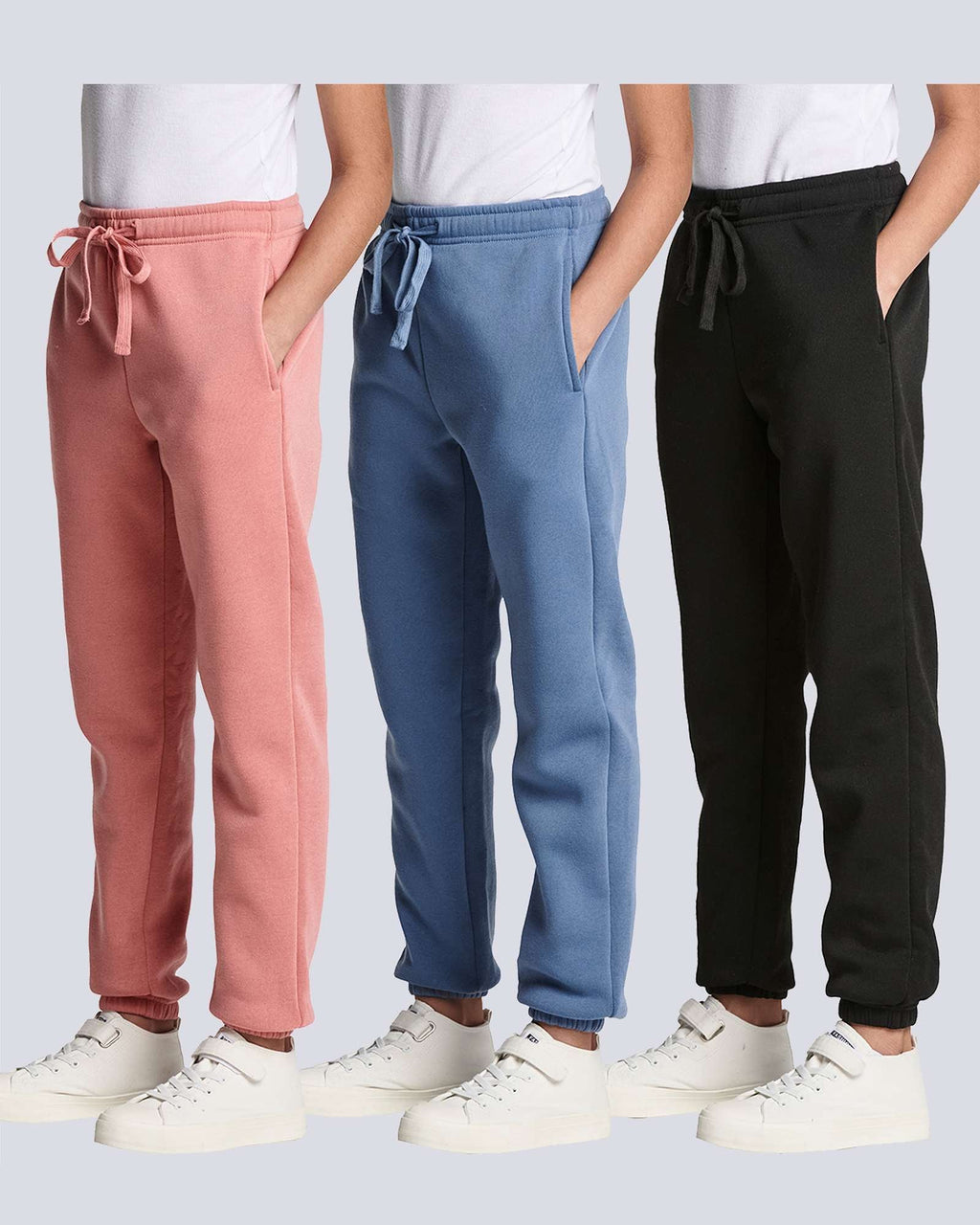 3 Pack: Girls' Sweatpants - Active Fleece Jogger Pants