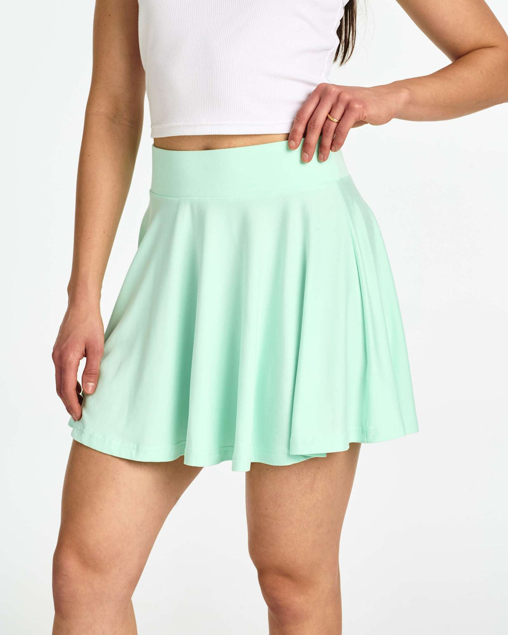 4 Pack: Women's Soft Casual Pleated Mini Skirt